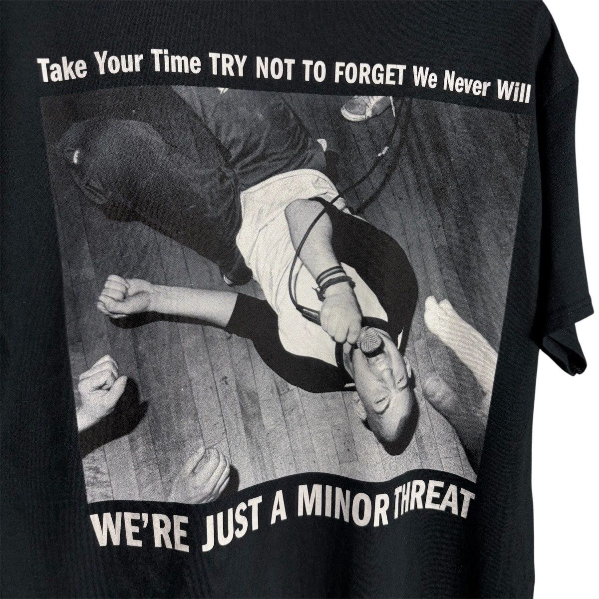 874　MINOR THREAT 90s バンドT レア Rare Design Vintage Hardcore Punk Band Minor Threat T-shirt