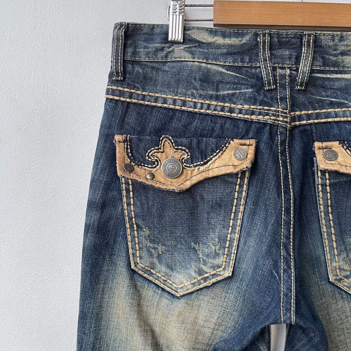 Lolita Jeans Archival Lolita Jeans Fleur-de-lis Suede Patchwork Denim Size US 30 / EU 46 - 12 Thumbnail