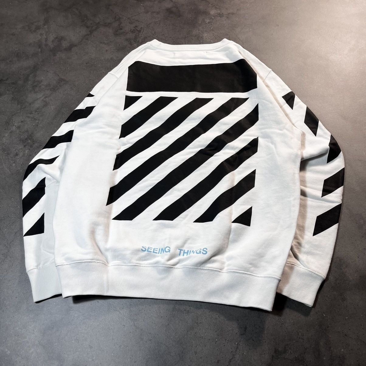 Off-White Off White Virgil Abloh Diagonals Caravaggio Crewneck Sweat Size US XL / EU 56 / 4 - 12 Thumbnail