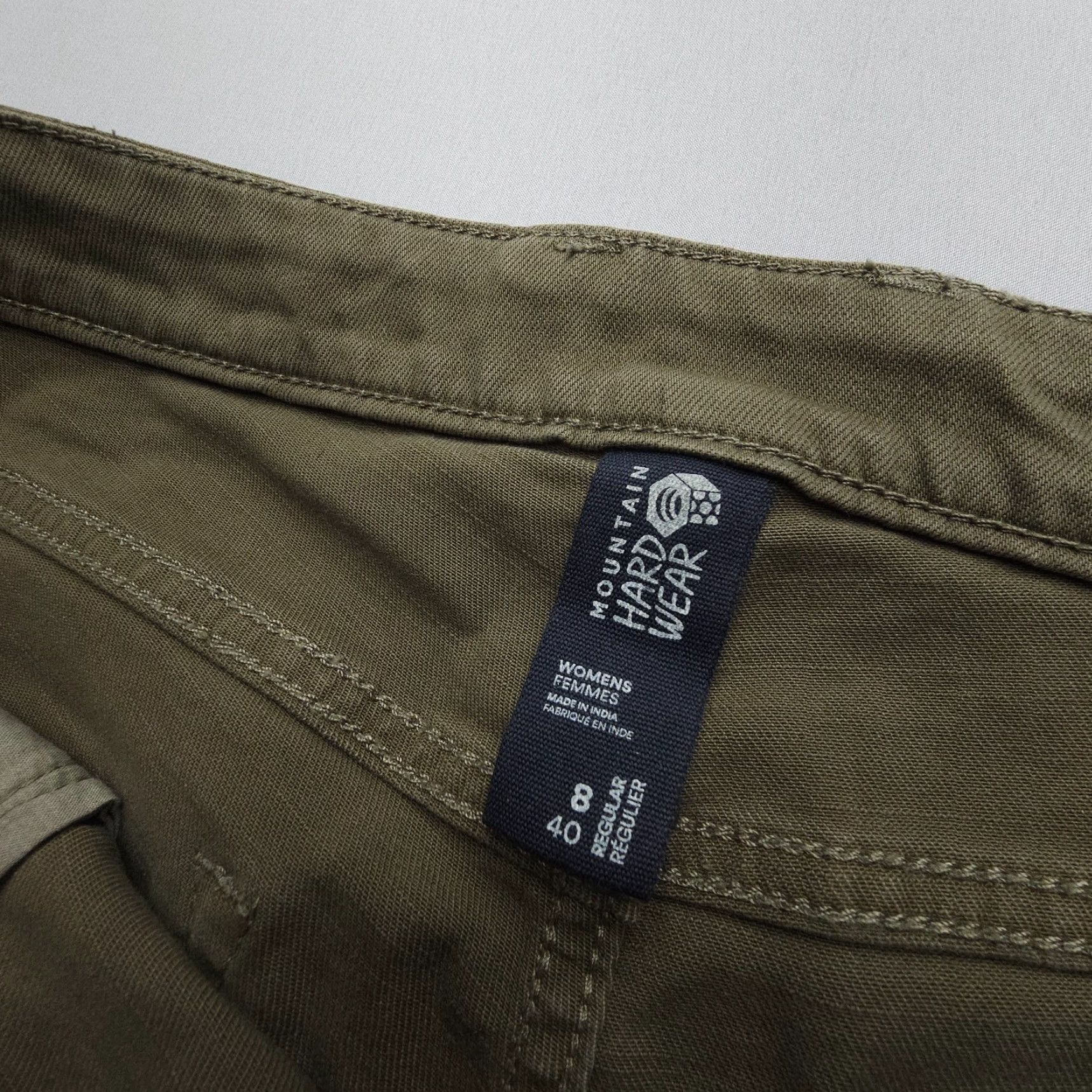 Mountain Hardwear Mountain Hardwear 5 Pocket Pants Womens 8 Green Cotton Nylon Stretch Hiking Camp Size 30" / US 8 / IT 44 - 7 Thumbnail