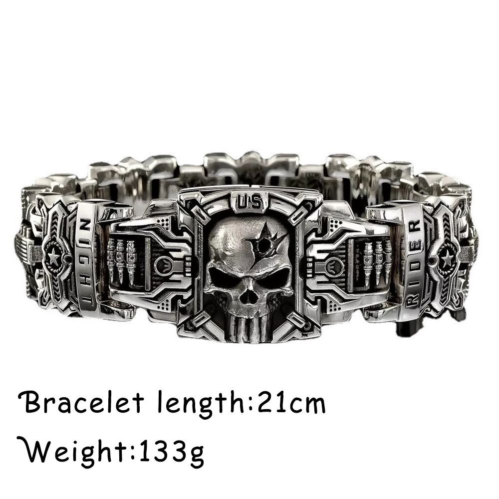 Jewelry Domineering Skull Bracelet Size ONE SIZE - 3 Thumbnail