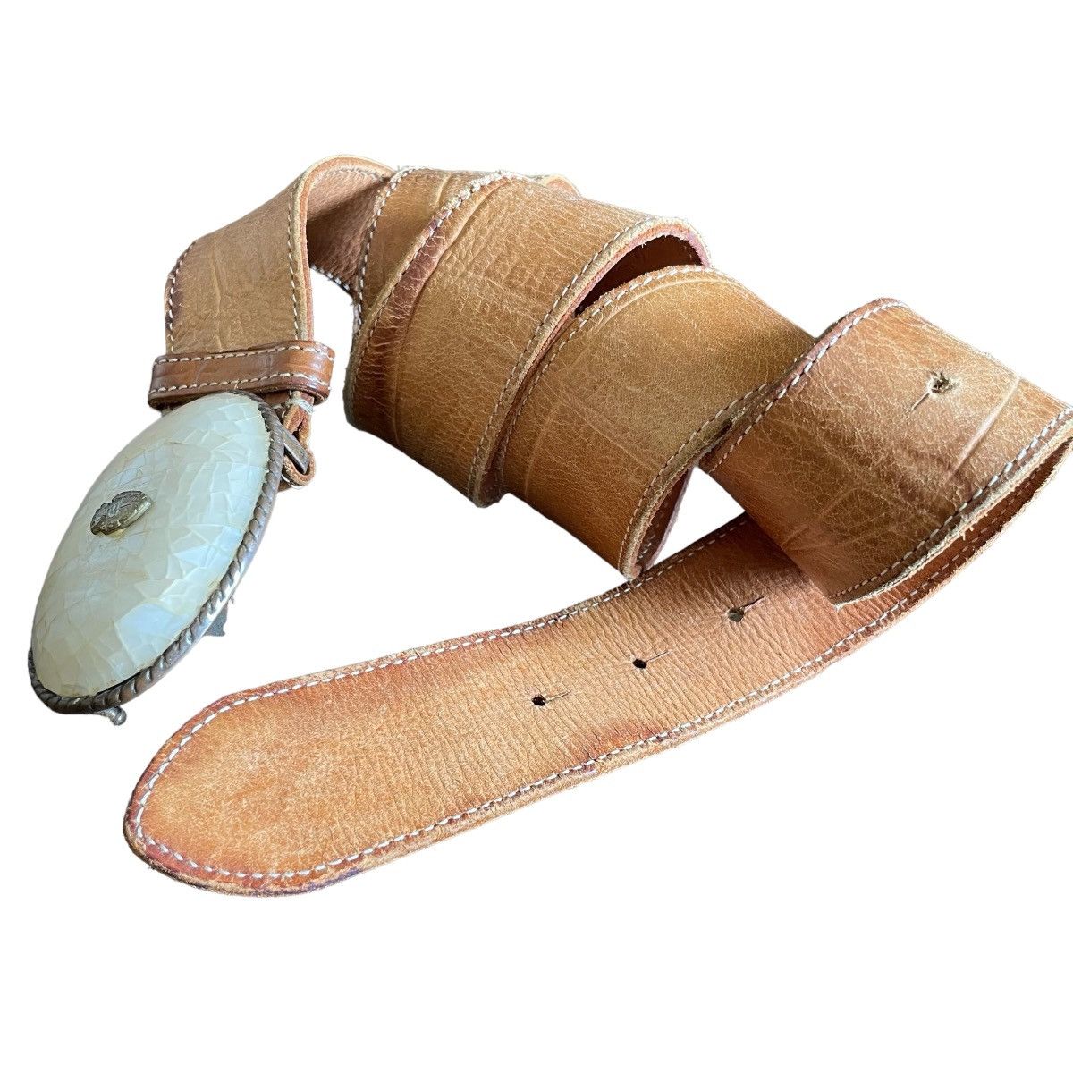 Felisi × Japanese Brand Vintage Felisi Rhinestone Italy Made Leather Belt Size ONE SIZE - 7 Thumbnail