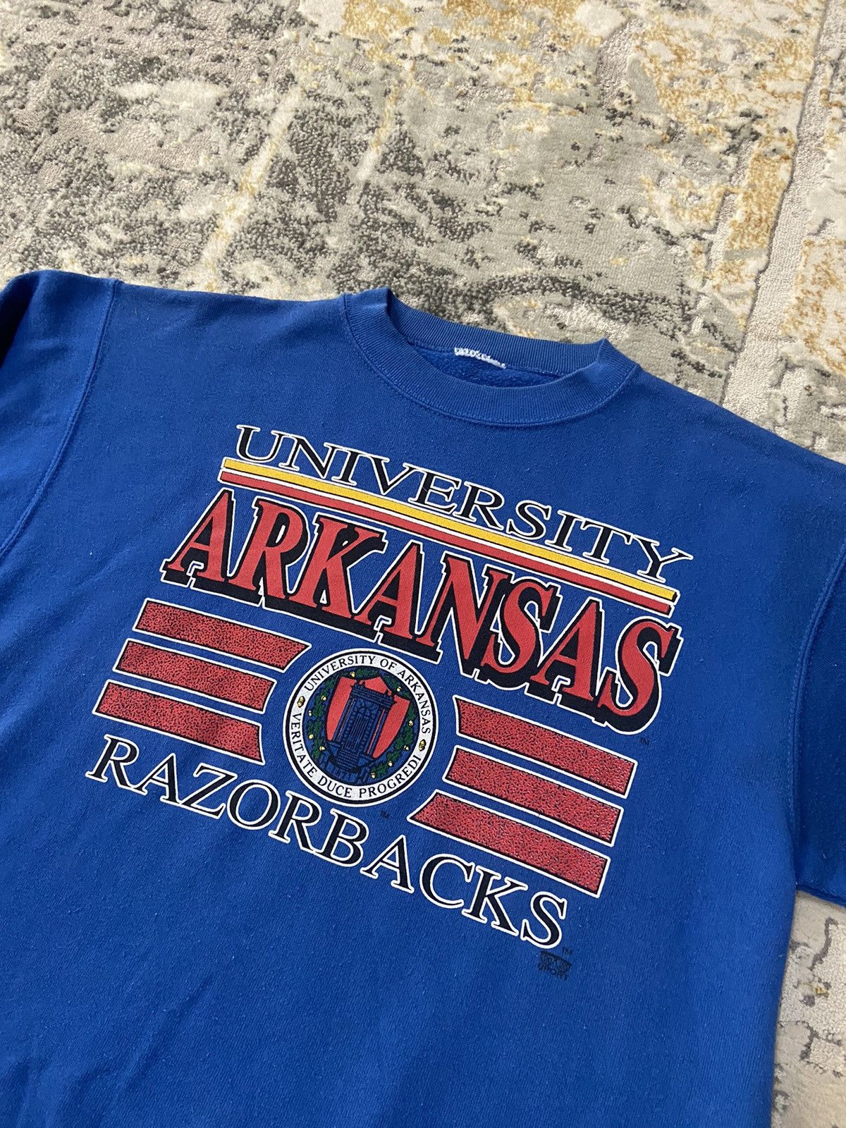 Other × Vintage 90s UNIVERSITY ARKANSAS RAZORBACK SAEATSHIRT Size US L / EU 52-54 / 3 - 4 Thumbnail