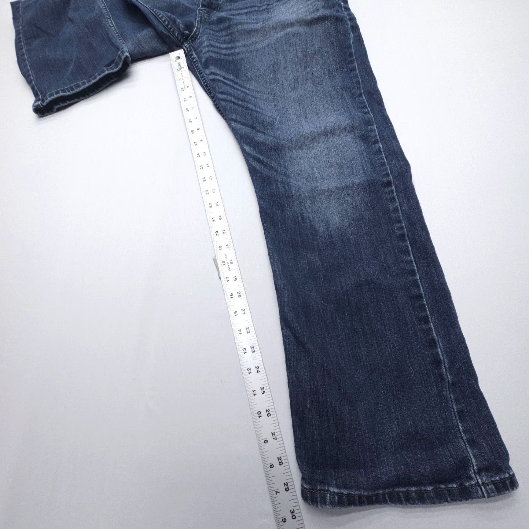 Levi's Levi's Signature Slim Straight Denim Jeans Mens 44 x 30 Dark Wash Cotton Blend Blue 5-Pocket Stretch Size US 44 / EU 60 - 7 Thumbnail