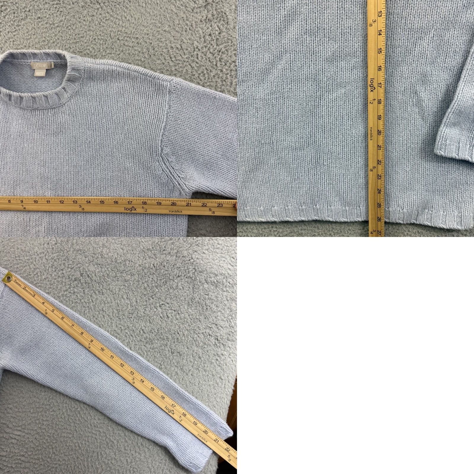 J.Crew VINTAGE? No. (But original says Non-vintage) J Crew Sweater Womens Medium Blue Long Sleeve Knit Academia Preppy Wool Pullover Size M / US 6-8 / IT 42-44 - 8 Thumbnail
