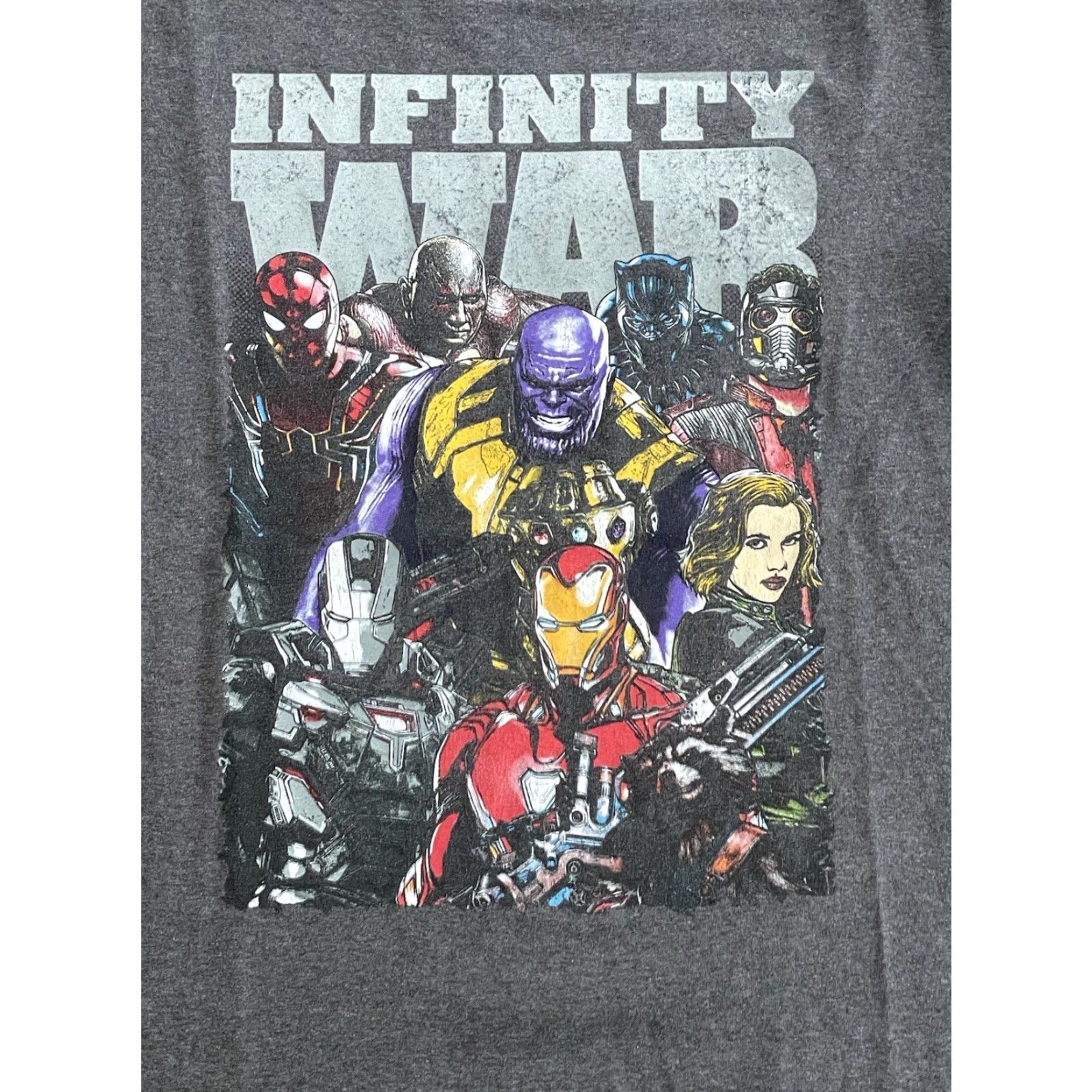 Vintage Marvel Avengers Infinity War Character Graphic Gray T-Shirt Size XL Men Short Sleeve Cotton Blend Graphic Tee Marvel Shirt Size US XL / EU 56 / 4 - 2 Thumbnail