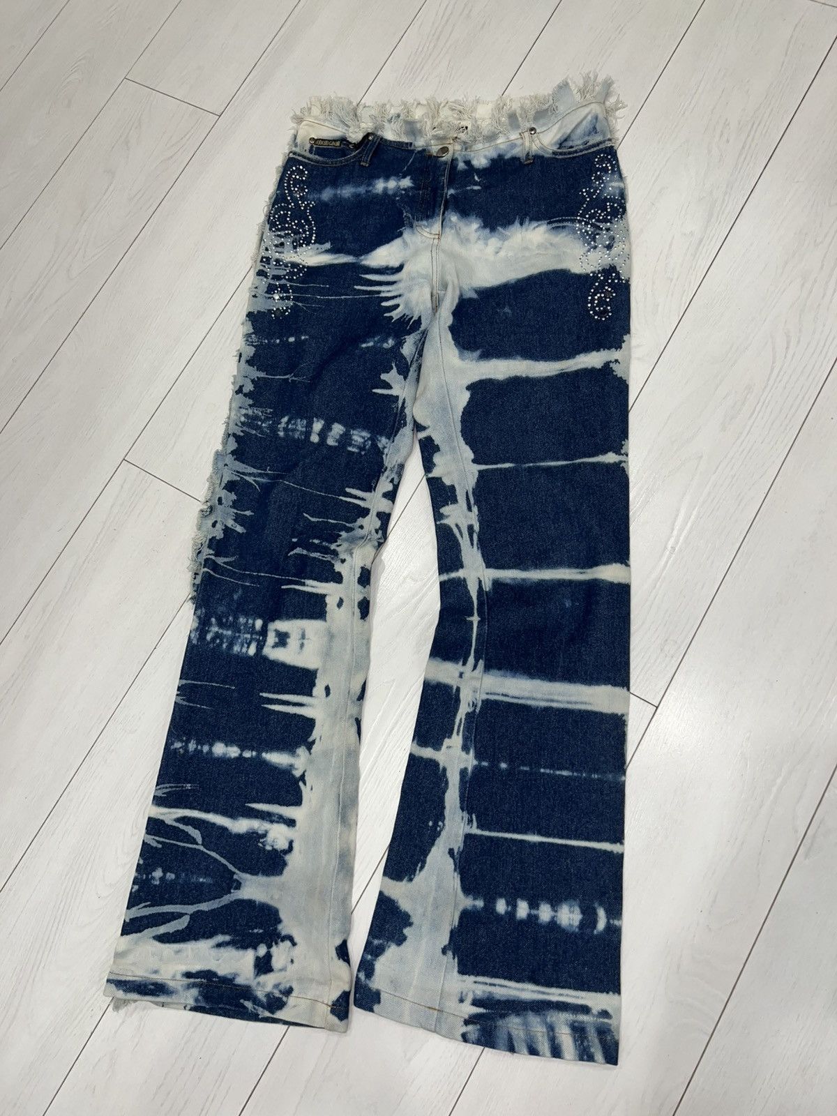 Roberto Cavalli y2k vintage 2000s jeans flared bootcut