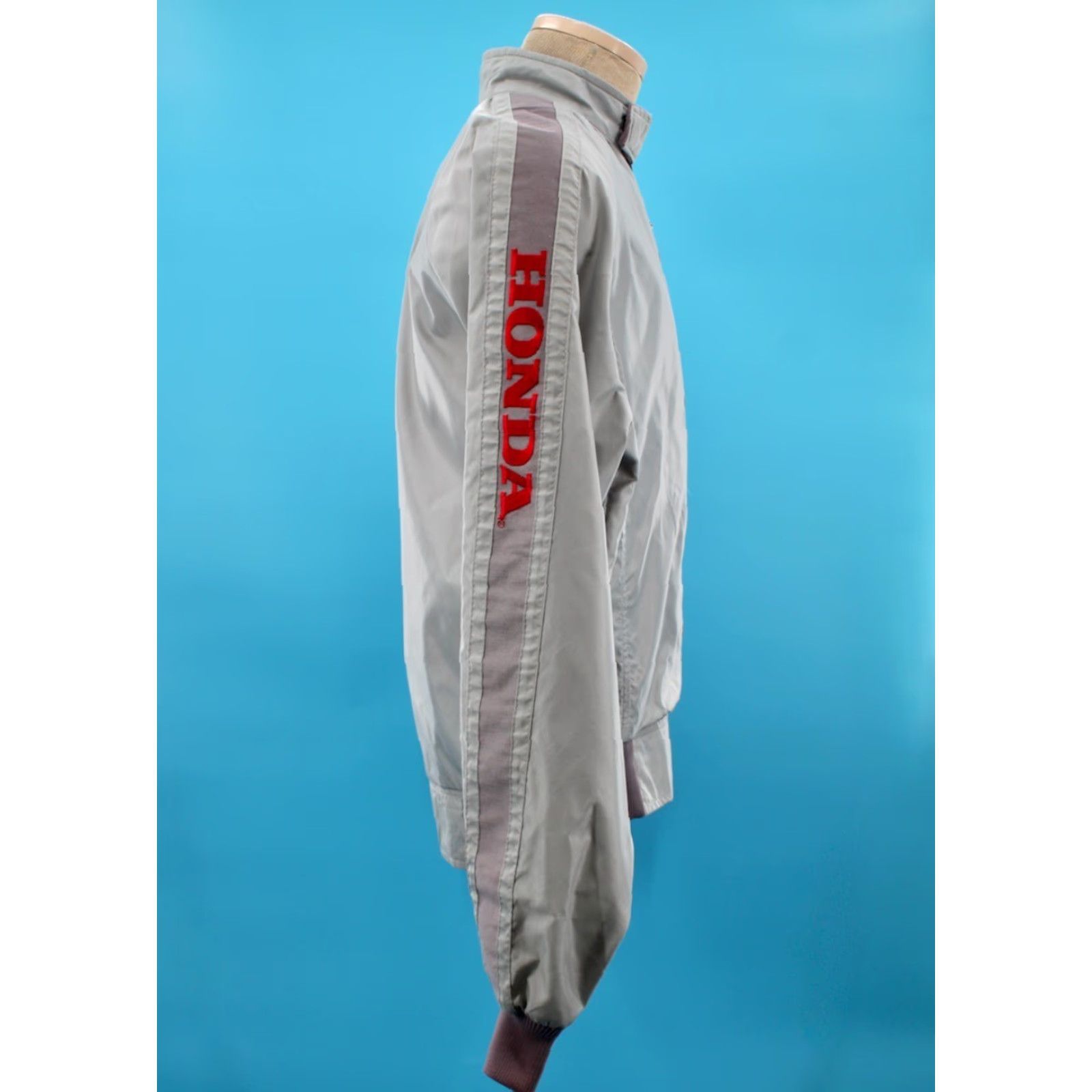 Honda VTG 70s Honda Nylon Racing Jacket Mens XL Gray Hondaline Wing Patch Jacket Size US XL / EU 56 / 4 - 2 Thumbnail