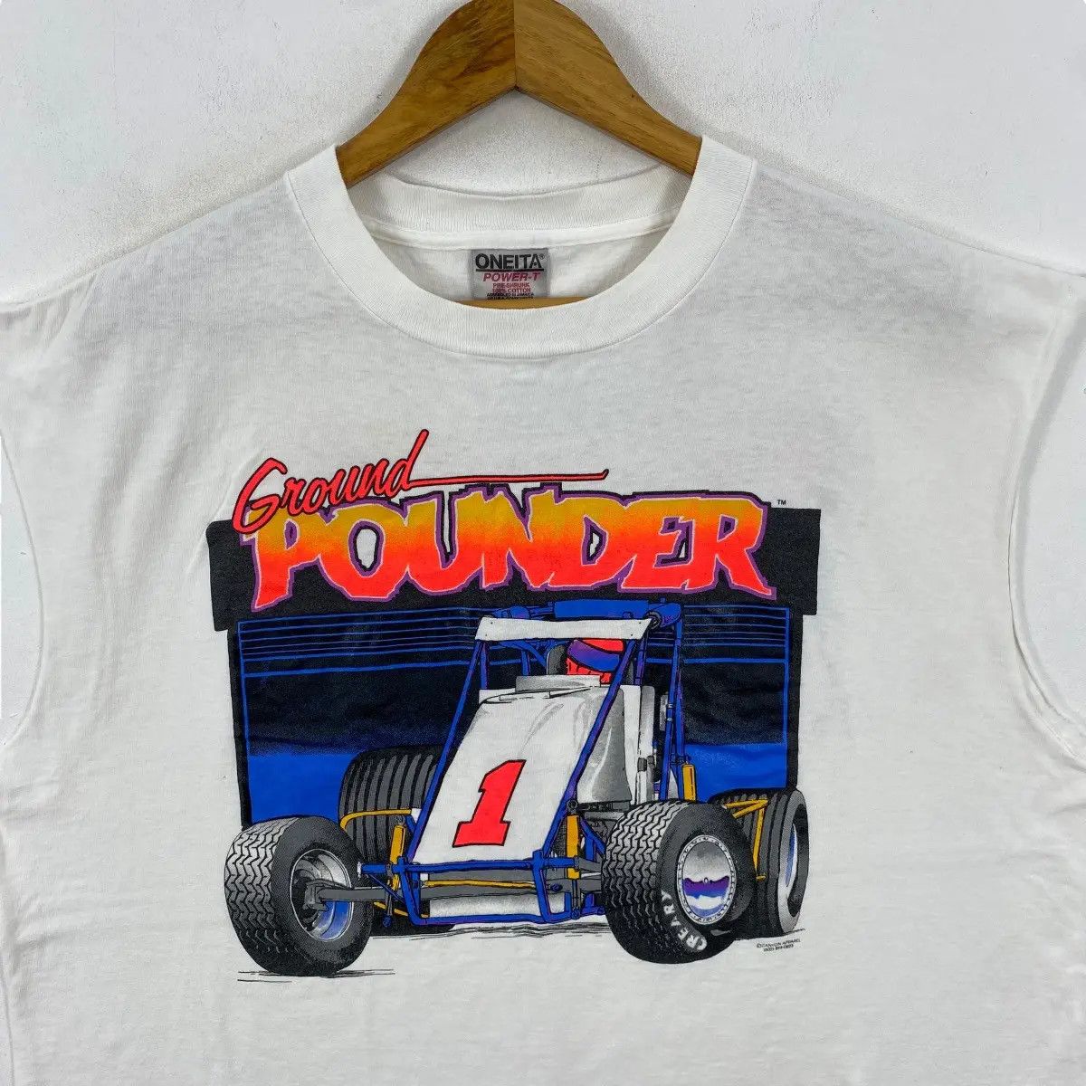 Other Vintage 90's GROUND POUNDER Thunder Raceway Tank Tops Size US XL / EU 56 / 4 - 2 Thumbnail