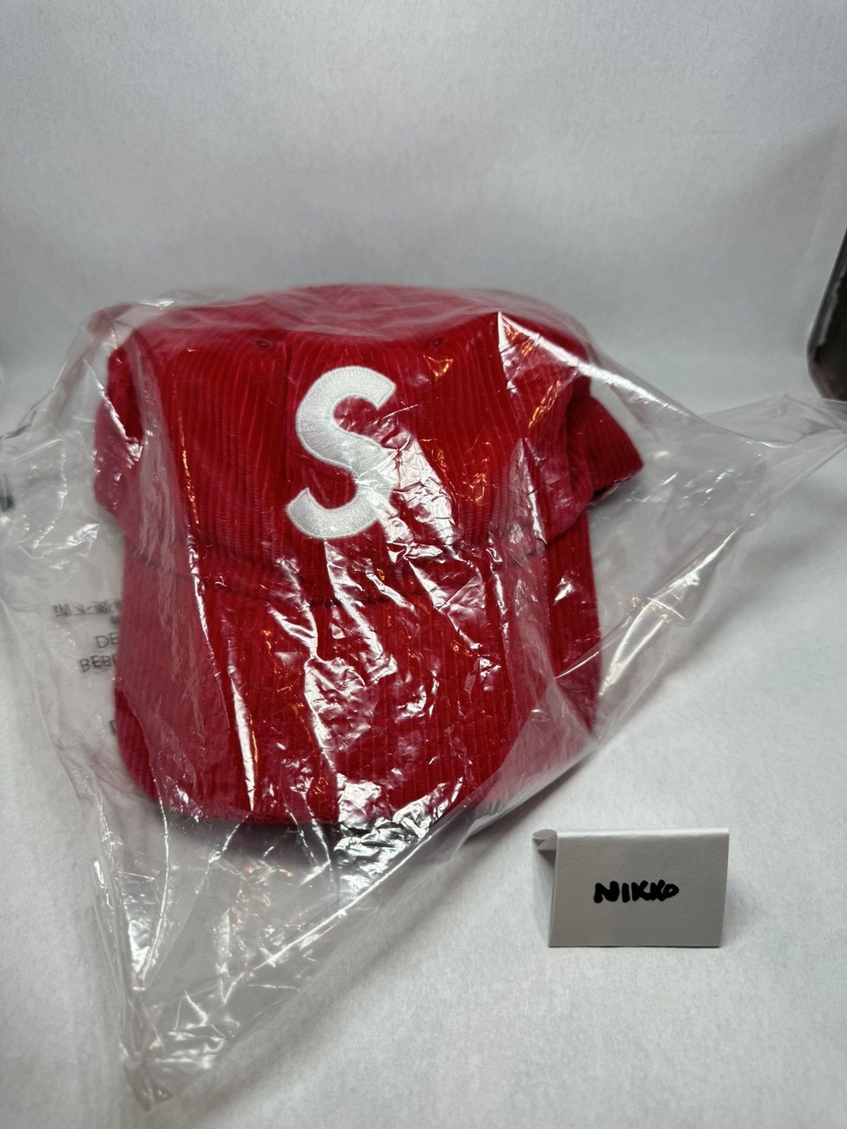 Supreme Supreme S logo Corduroy Red FW24 Size ONE SIZE - 2 Thumbnail