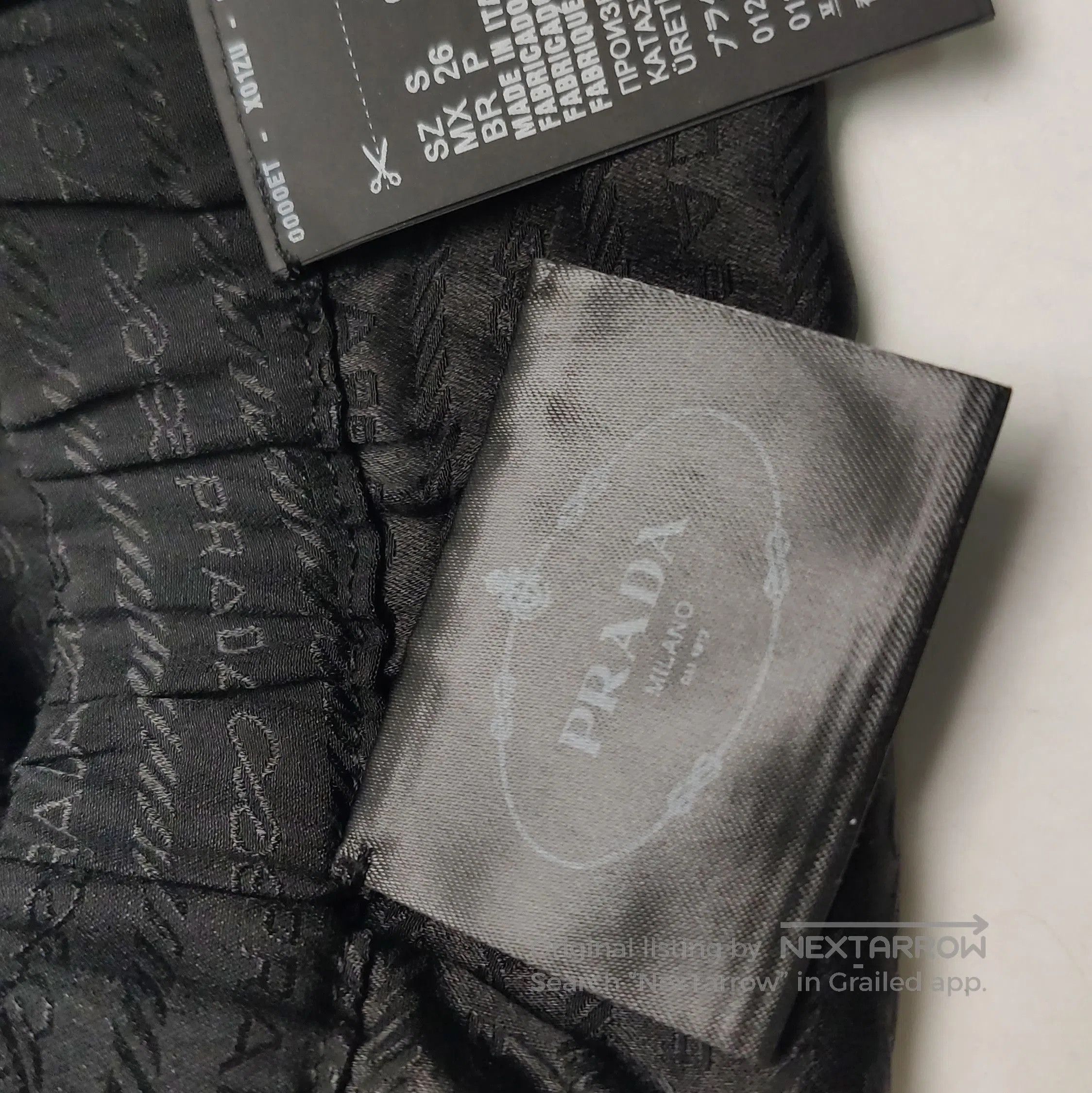 Prada Prada Black Silk Letter Print Long Sleeve Set . Size S / US 4 / IT 40 - 8 Thumbnail