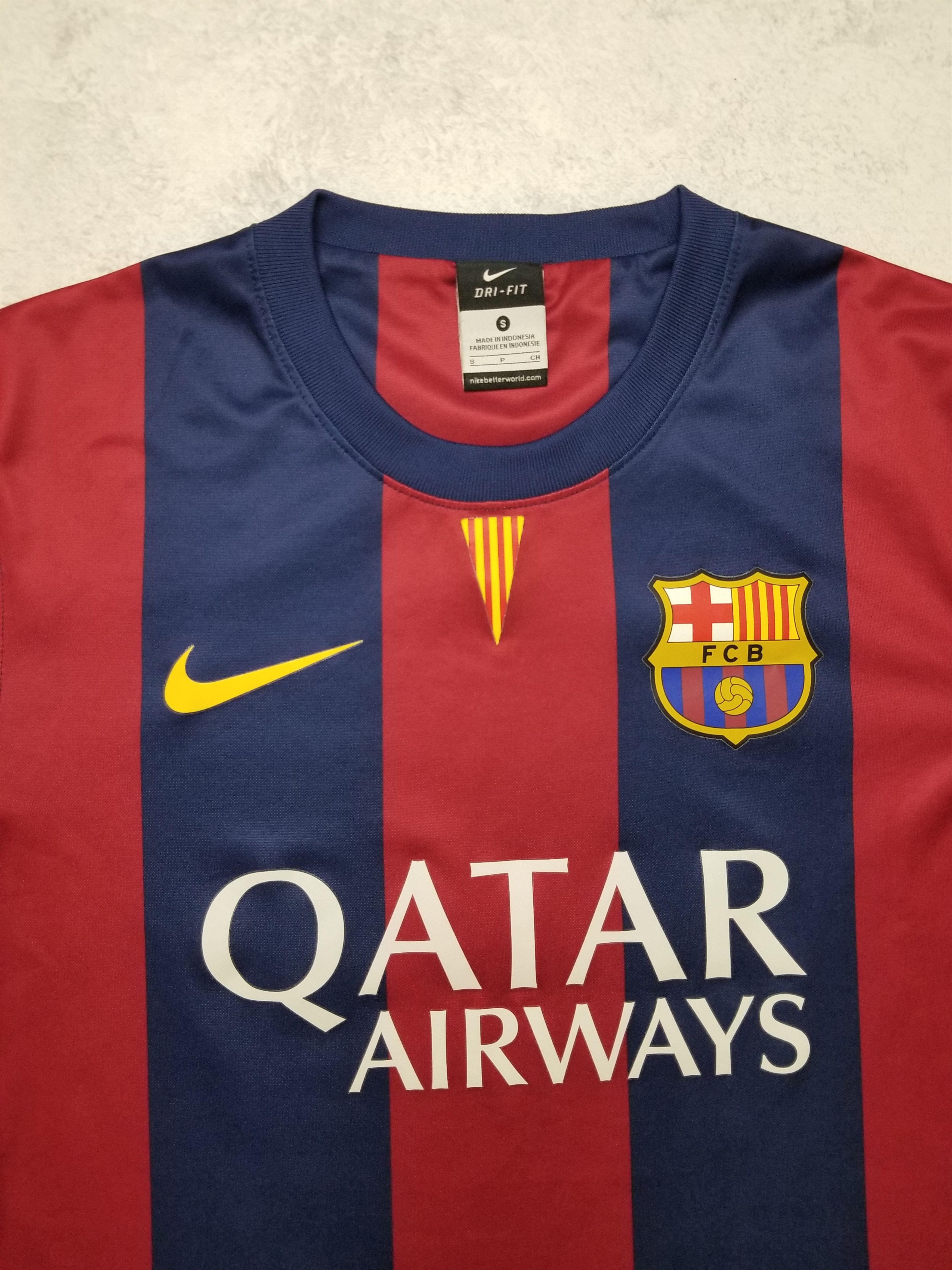 Nike BARCELONA 2014 2015 HOME FOOTBALL JERSEY 610596-422 Size US S / EU 44-46 / 1 - 6 Thumbnail