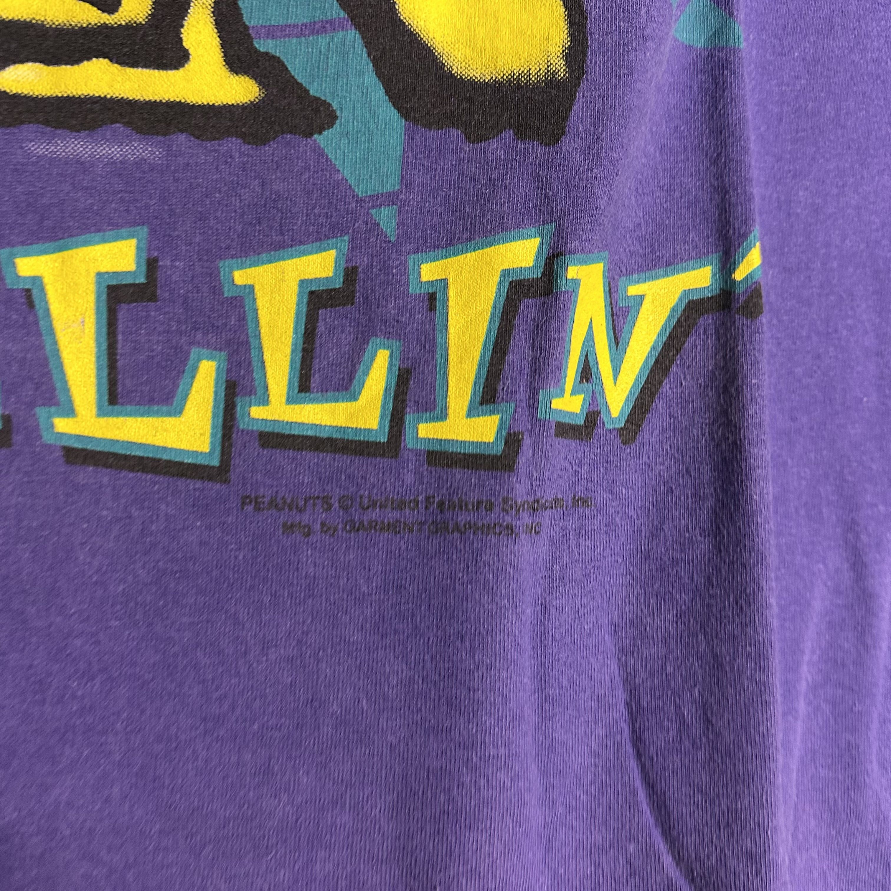 Peanuts 🔥RARE🔥Vintage 90s Peanut Snoopy Miller T-shirt Size US L / EU 52-54 / 3 - 3 Thumbnail