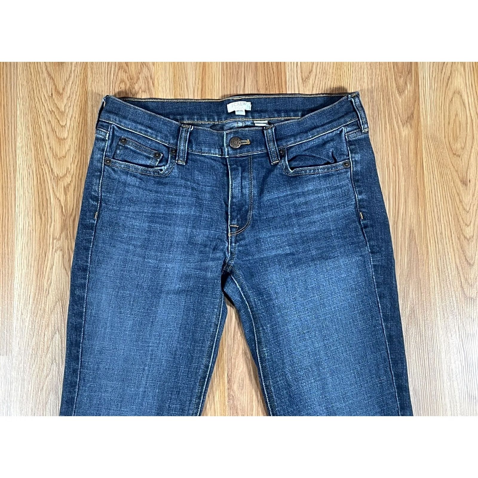 Denime J Crew Jeans Womens Size 27R Skinny Stretch Blue Denim Mid Rise Size 27" / US 4 / IT 40 - 2 Thumbnail