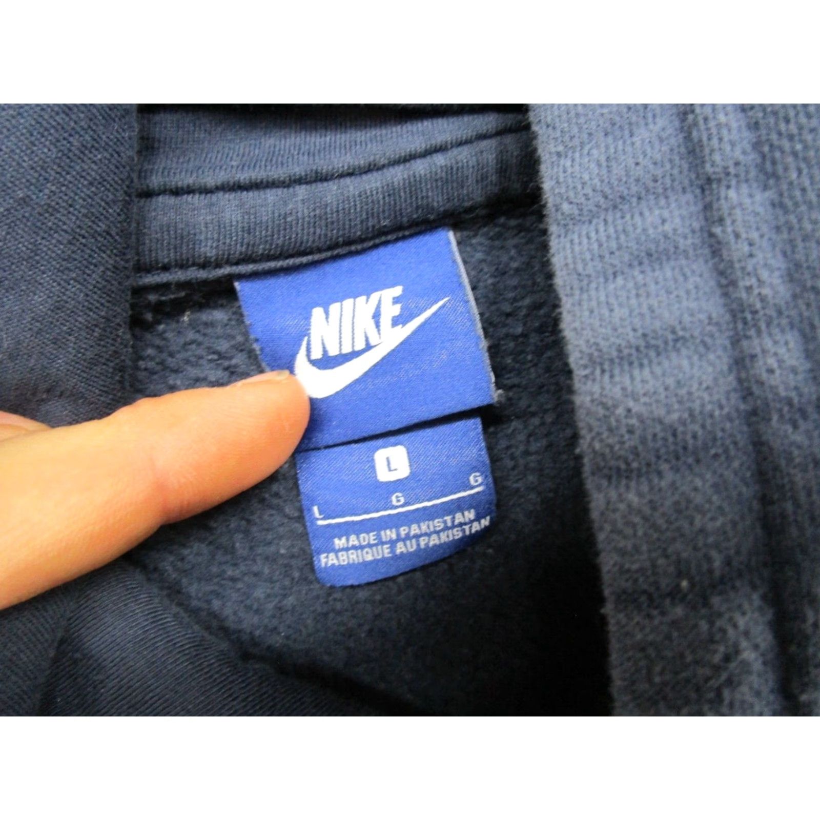 Nike VTG Nike Blue Tag Embroidered Spell Out Hoodie Sweatshirt SZ Large Pullover Mens L Blue Embroidered Nike Hoodie Pullover Sports All Seasons Hooded Size US L / EU 52-54 / 3 - 4 Thumbnail