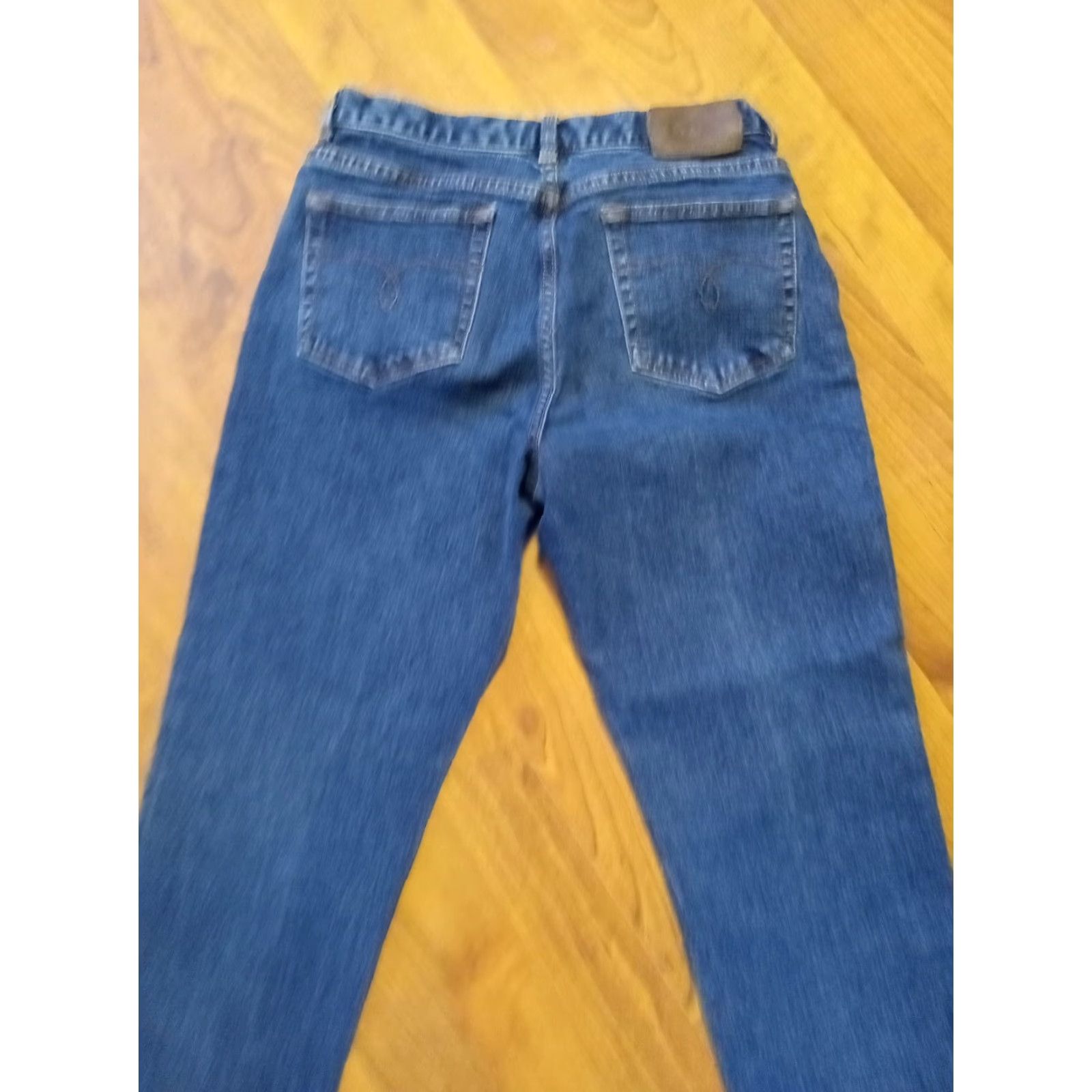 Vintage Premium Jeans WOMEN Jeans 4P 26" Inseam Blue Cotton Blend Denim Straight 5 Pocket Button Zip Mid Rise Easy Care Vintage: No (if allowed) Size 27" / US 4 / IT 40 - 3 Thumbnail