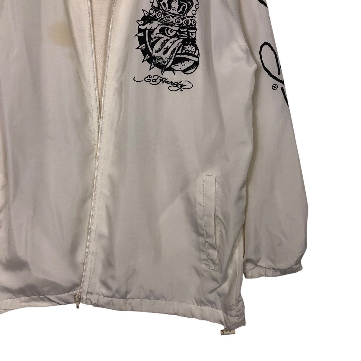 Japanese Brand 📌Vintage Zipper Jacket Ed Hardy Big Logo Design Embroidered Size US XL / EU 56 / 4 - 6 Thumbnail