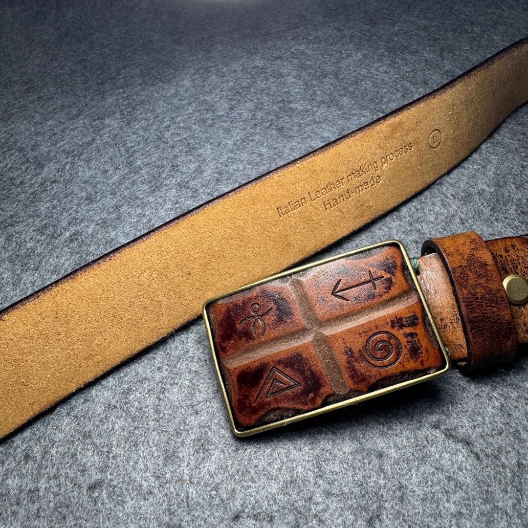 Designer Copper Buckle Lucky Totem Belt Size ONE SIZE - 4 Thumbnail
