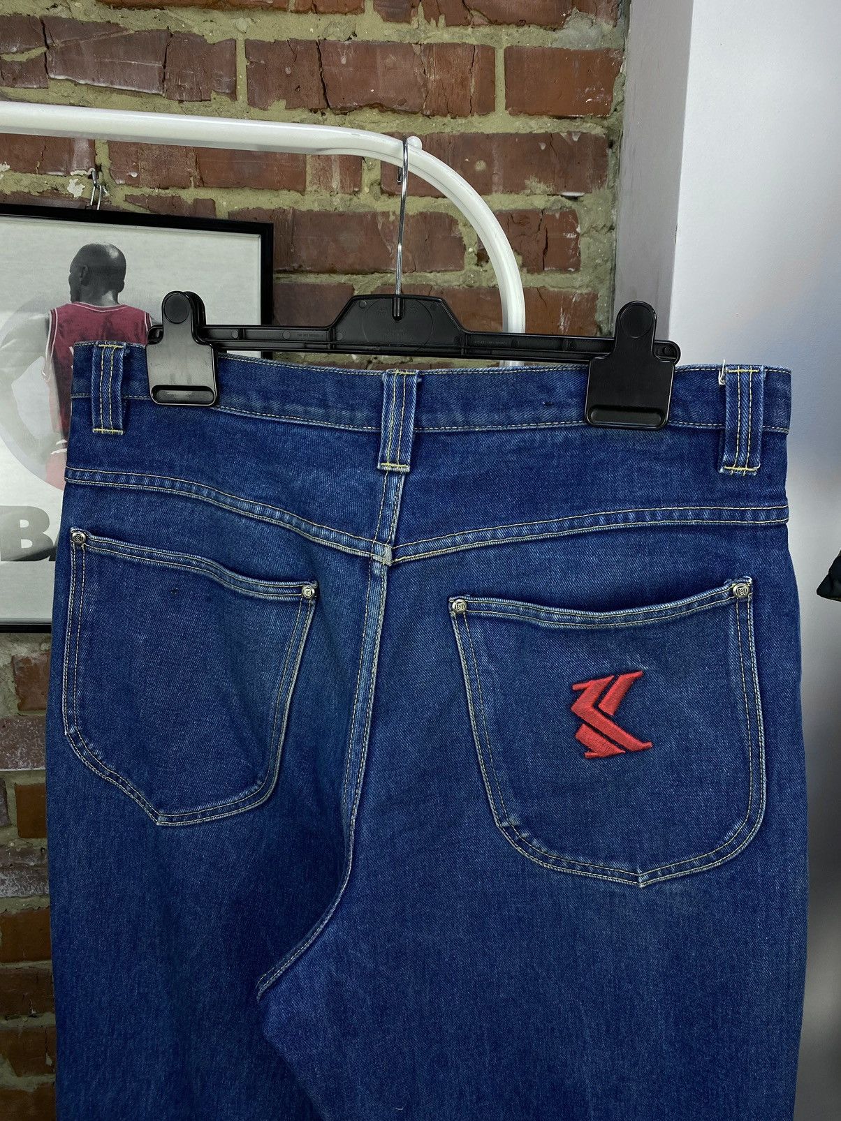 Karl Kani × Vintage Vintage Karl Kani Baggy Big Blue Jeans Size US 34 / EU 50 - 2 Thumbnail