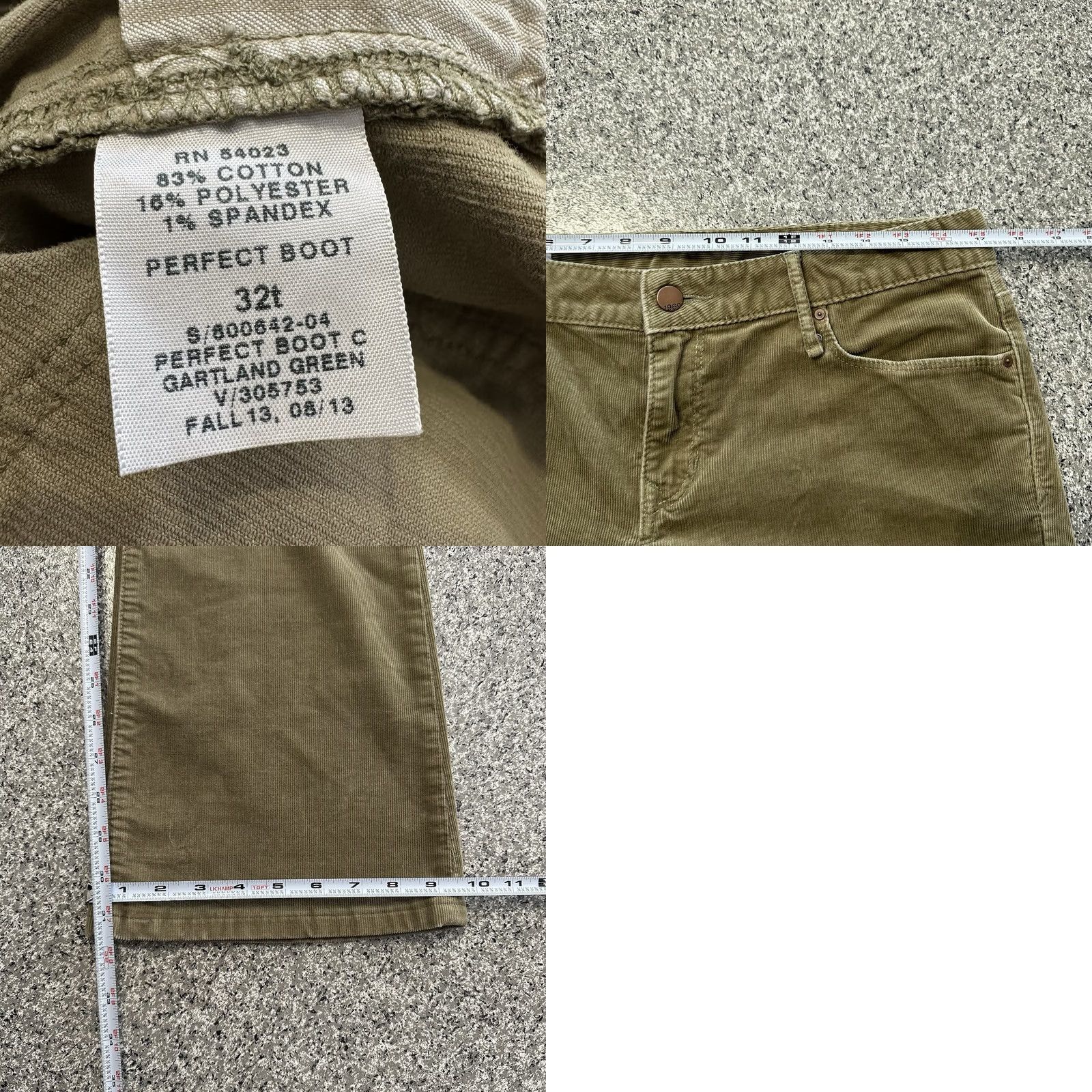 Gap Gap Jeans Womens 32x32 Brown Corduroy Bootcut 5-Pocket Regular Inseam 32 Boot Size 24" / US 00 / IT 34 - 8 Thumbnail