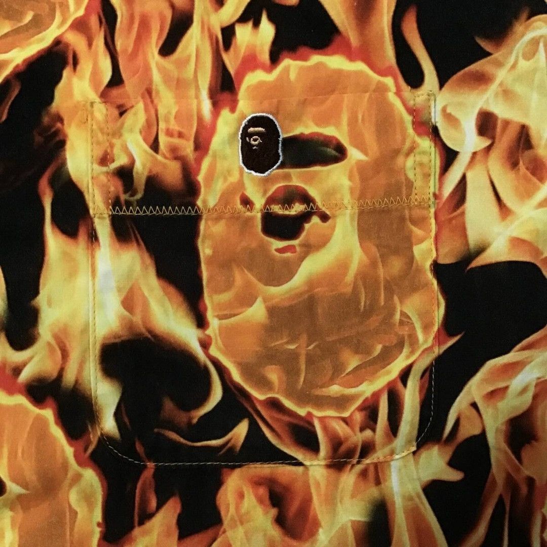 Bape BAPE FLAME short sleeve shirt a bathing ape Fire Size US M / EU 48-50 / 2 - 4 Thumbnail