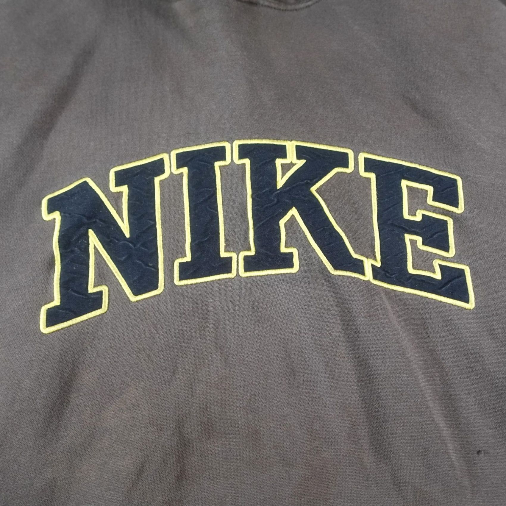 Nike VINTAGE Nike Hoodie Mens XL Brown Pullover Fleece Sweatshirt Embroidered Big Logo Size US XL / EU 56 / 4 - 2 Thumbnail