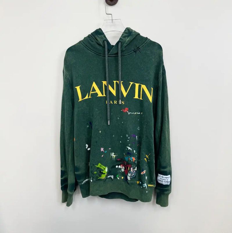 Lanvin Lanvin Green Hoodie with Vibrant Accents 0089 Size S / US 4 / IT 40 - 1 Thumbnail