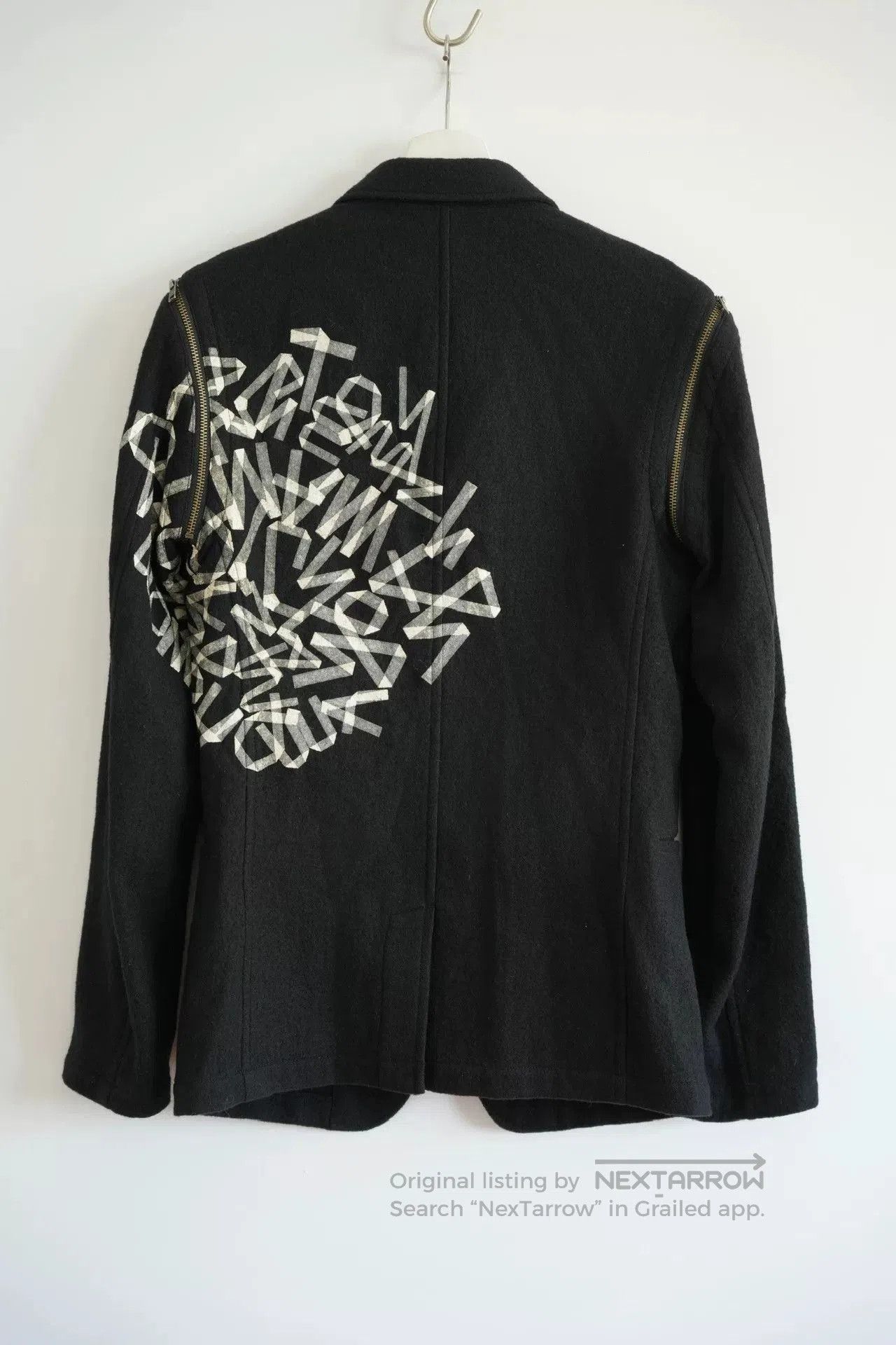 yohji yamamoto black wool suit jacket.