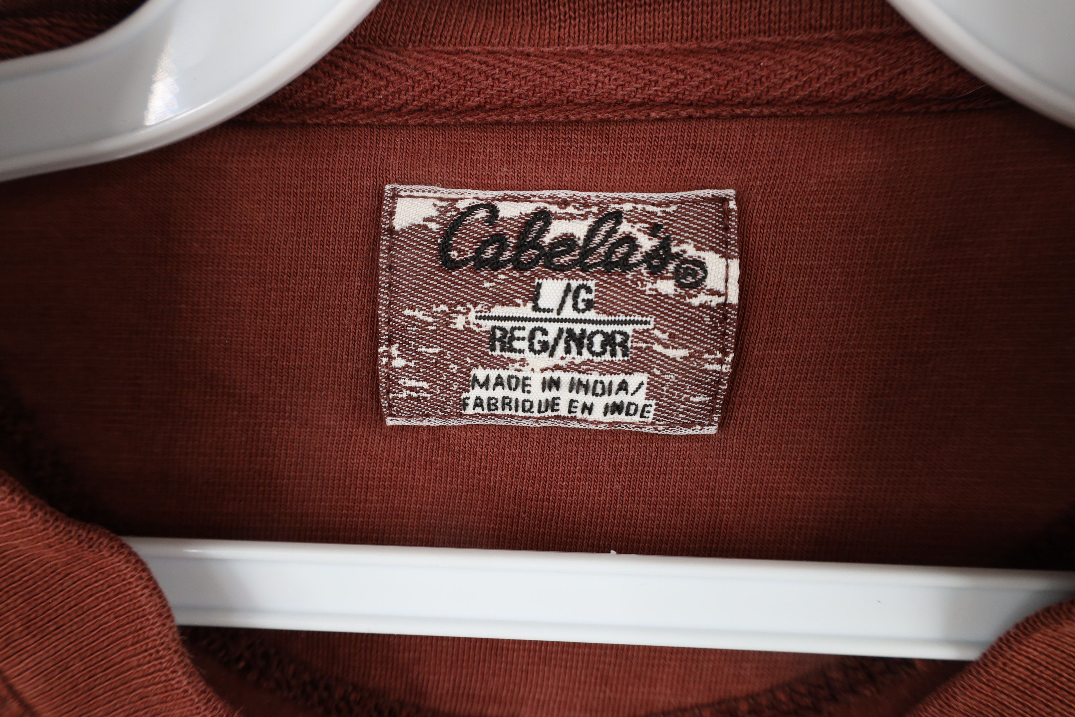 Cabelas × Vintage Vintage 90s Cabelas Long Sleeve Henley T-Shirt Cotton Brown Size US L / EU 52-54 / 3 - 5 Thumbnail