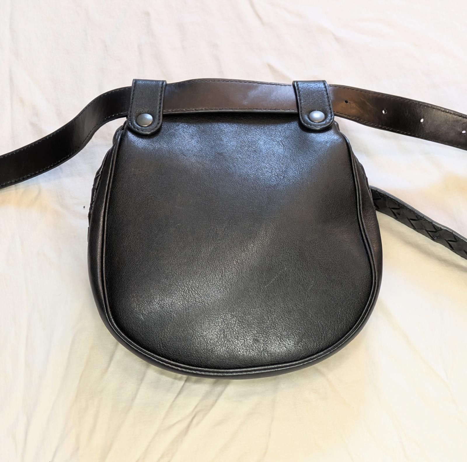 Bottega Veneta Bottega Veneta Flap Belt Bag Intrecciato Nappa Nero Black Size ONE SIZE - 3 Thumbnail