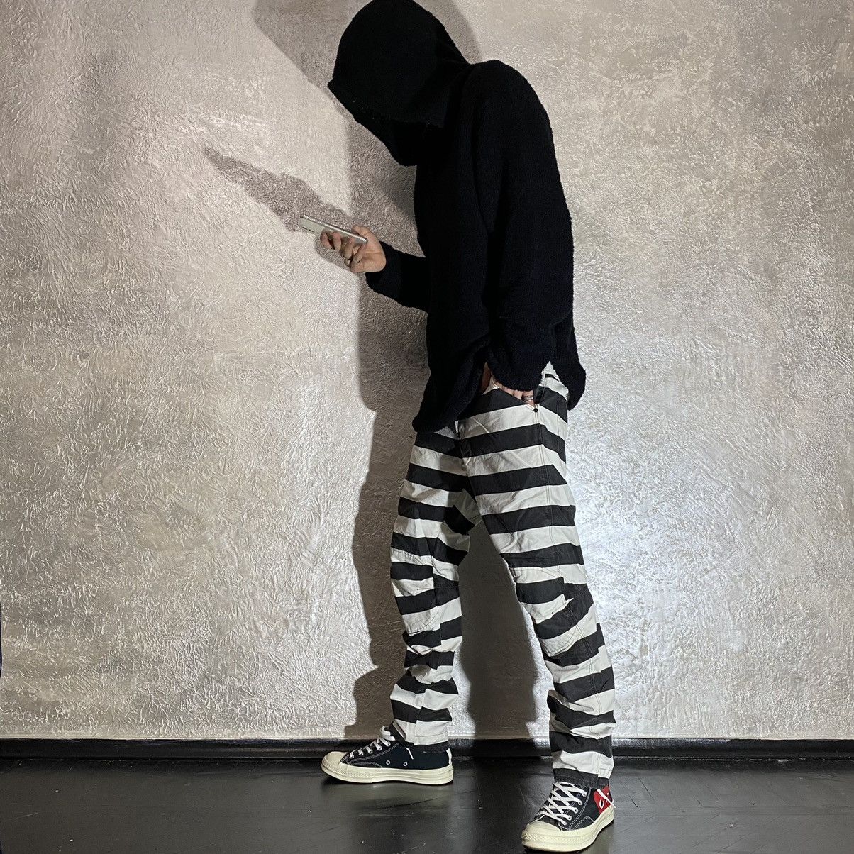 image of Our Legacy Towel Knit Hoodie Black Oversized Hype Y2K, Men's (Size Large)