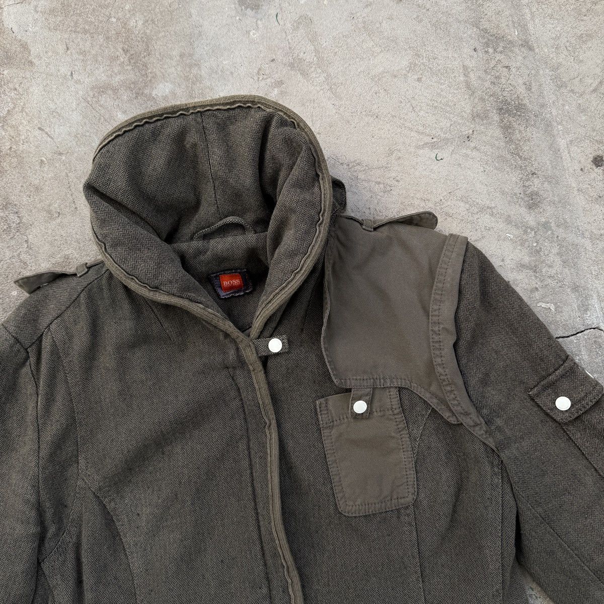 Hugo Boss Vintage Hugo Boss Orange Military Blazer Hooded Jacket Size M / US 6-8 / IT 42-44 - 4 Thumbnail
