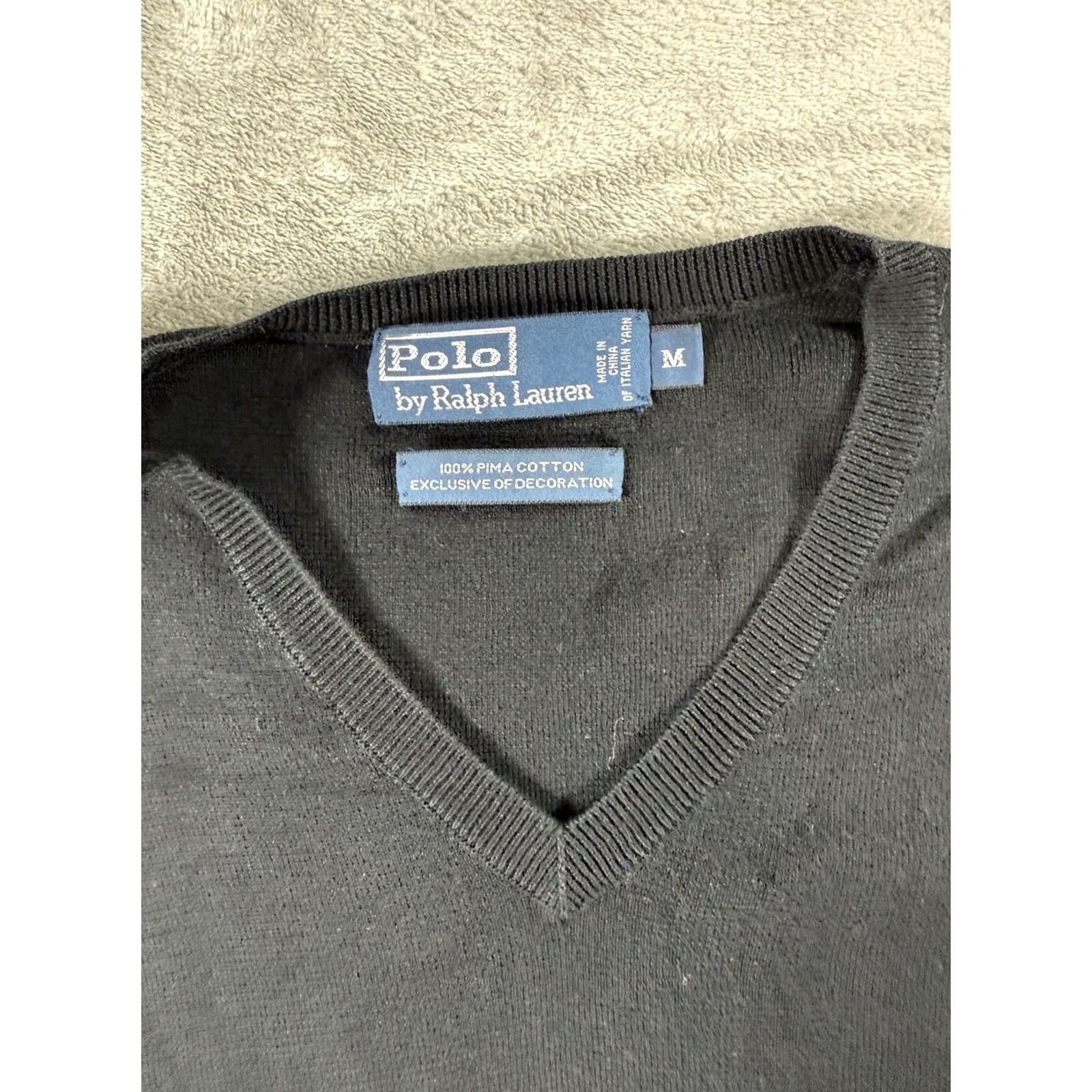 Polo Ralph Lauren Polo Ralph Lauren Black Sweater Vest Medium Mens Preppy Old Money Dark Academia Size US M / EU 48-50 / 2 - 5 Thumbnail
