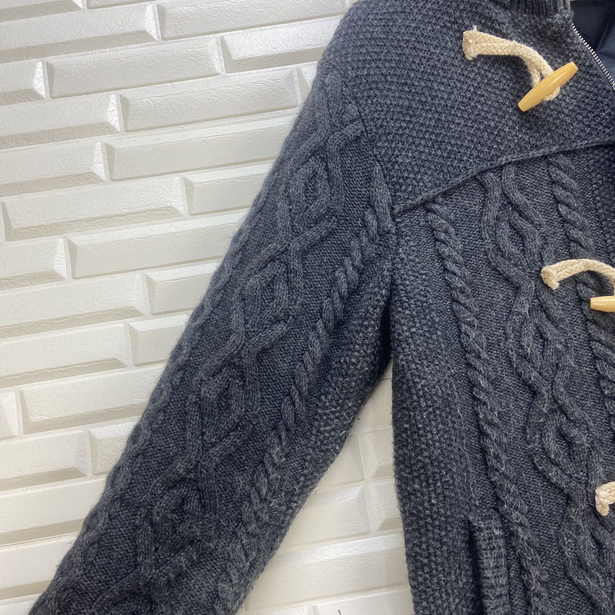 Japanese Brand Green Label Relaxing United Arrows Cable Knit Duffle Coat Size US S / EU 44-46 / 1 - 8 Thumbnail