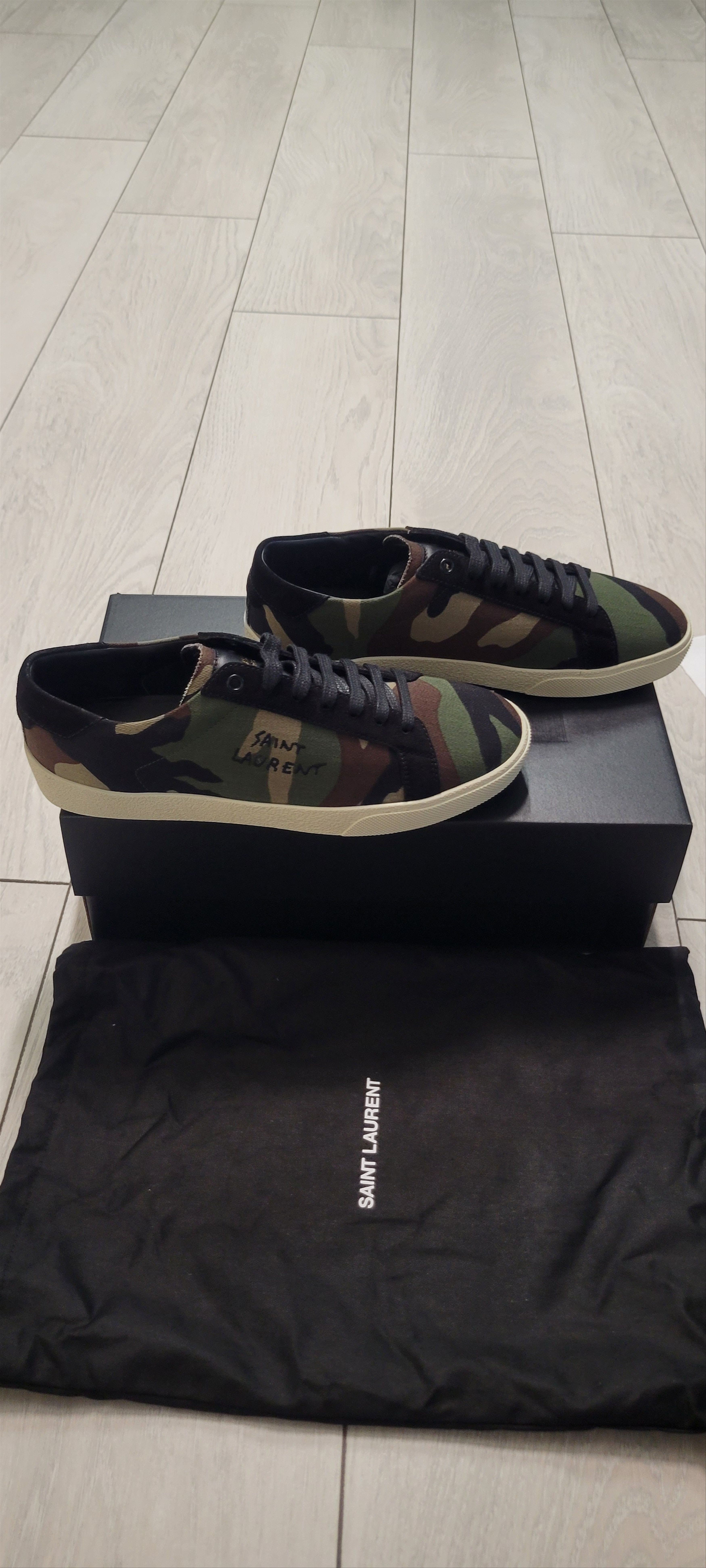 Saint Laurent Paris Canvas Camouflage Sneakers Size US 8.5 / EU 41-42 - 5 Thumbnail