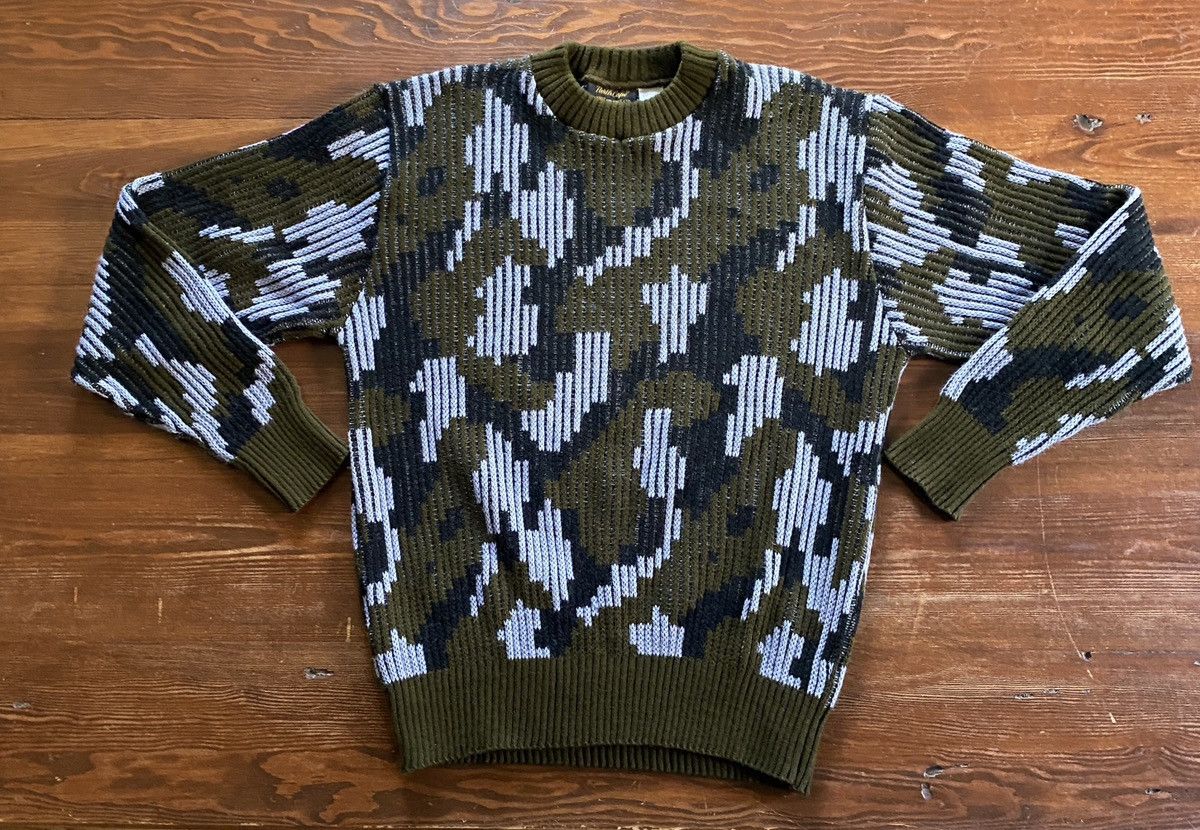 Vintage Vintage 70’s North Cape Brown Black Grey Ribbed Knit Sweater Size US XL / EU 56 / 4 - 2 Thumbnail