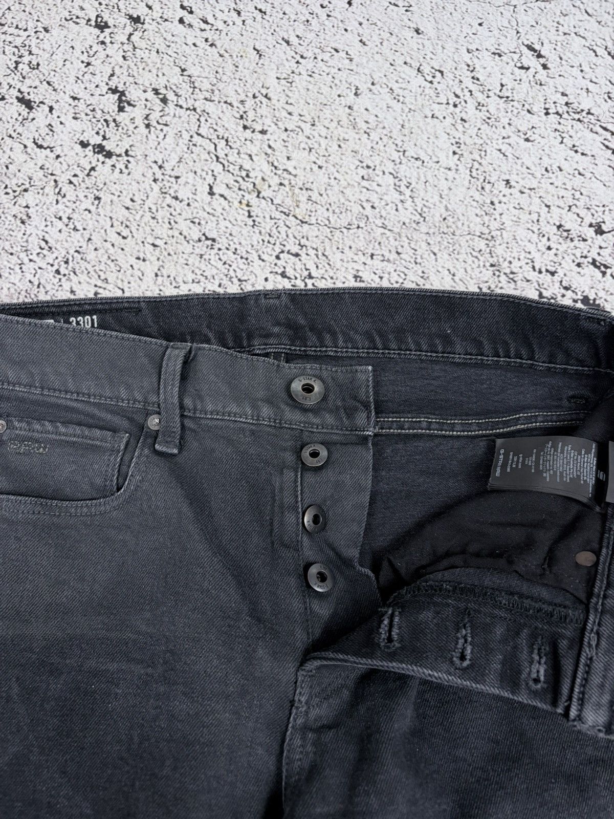 G-Star G-Star Raw 3301 Slim Fit Jeans Washed Black W30 L32 Size US 30 / EU 46 - 9 Thumbnail