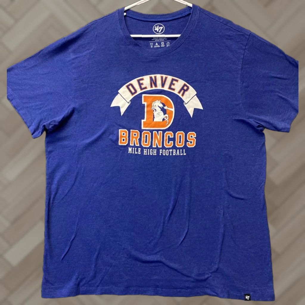 NFL NFL Men's Denver Broncos T Shirt Mile High Blue Short Sleeve Size XXL / 109-48 Size US XXL / EU 58 / 5 - 1 Thumbnail