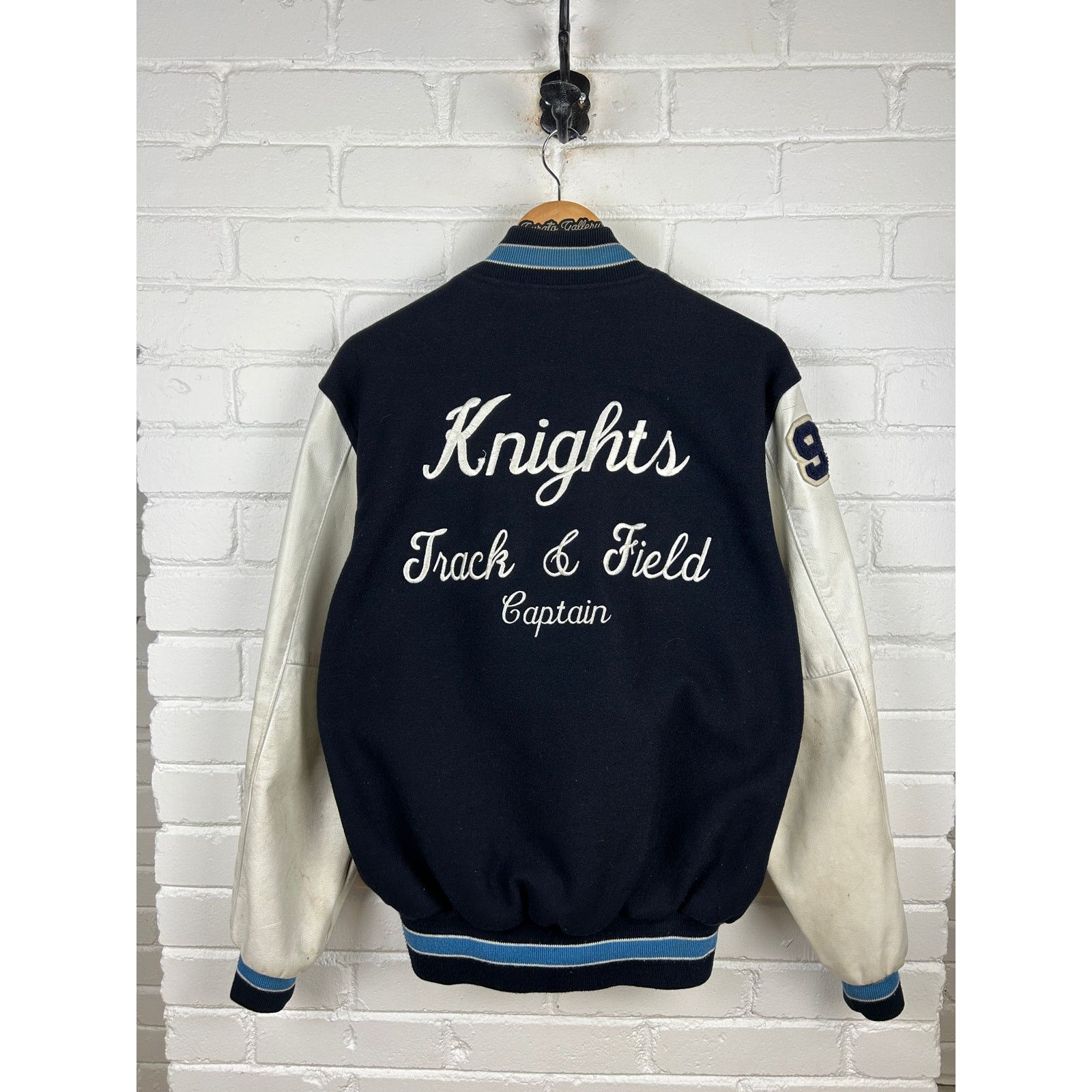 Vintage Vintage 90s Stitched Two Tone Wool Varsity Letterman L Size US L / EU 52-54 / 3 - 2 Thumbnail
