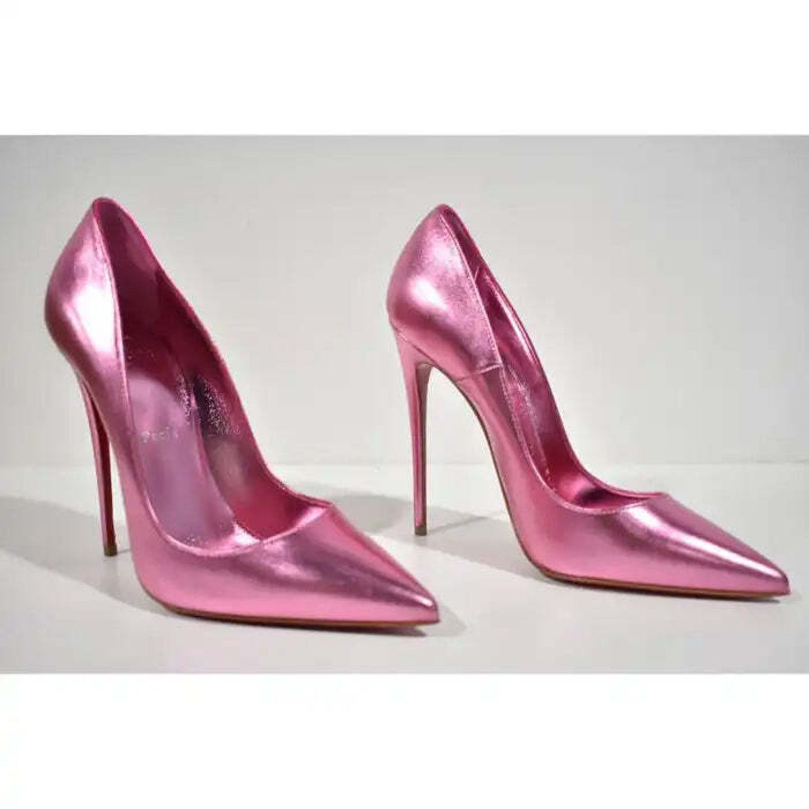 Christian Louboutin So Kate 120 Confettis Pink Leather Pointed Toe Heel Pump 39 Size US 9 / IT 39 - 4 Thumbnail