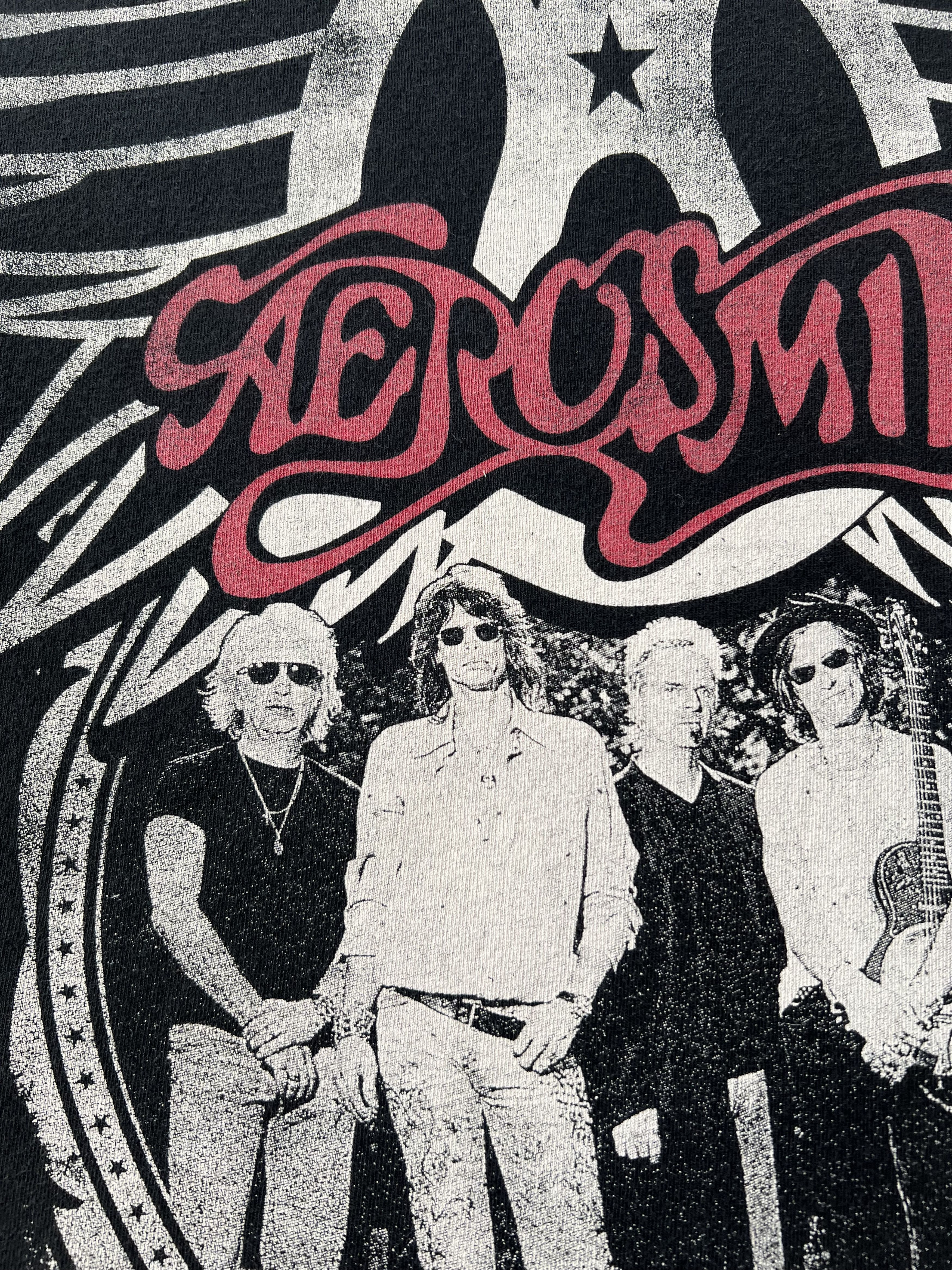 Band Tees Vintage 2009 Aerosmith World Tour AOP Black T-shirt Size US M / EU 48-50 / 2 - 6 Thumbnail
