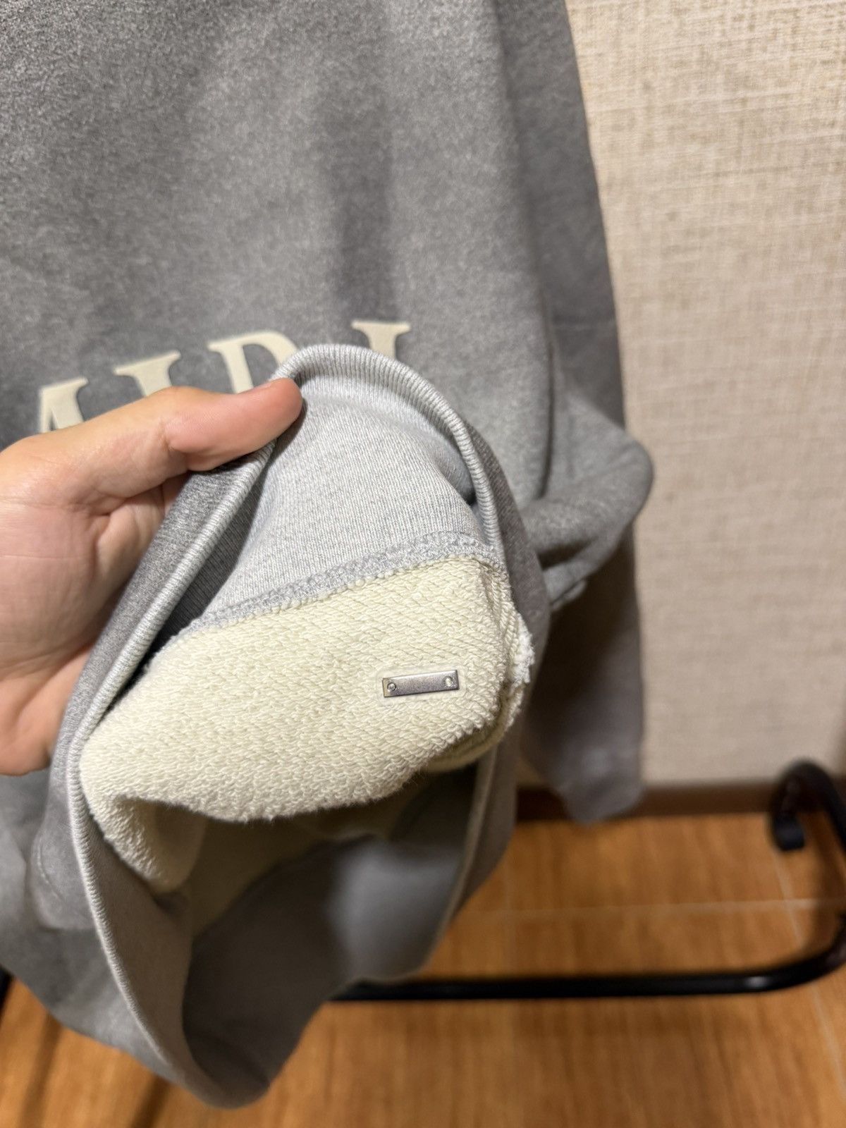 Amiri AMIRI AGED PUFF LOGO GREY SWEATSHIRT Size US S / EU 44-46 / 1 - 8 Thumbnail