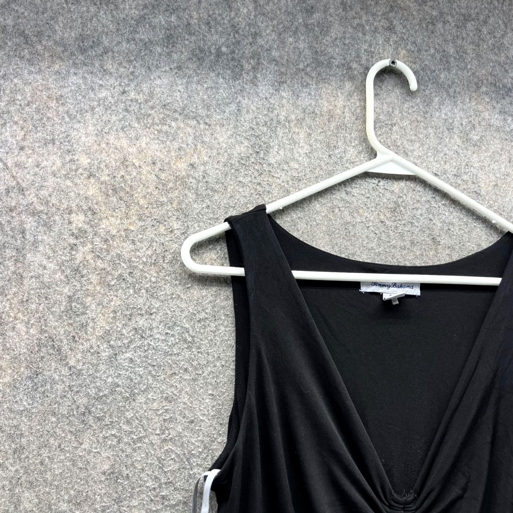 Tommy Bahama Tommy Bahama Black Sleeveless Dress Women Small Polyester A-Line Overall Jump Suit Long Dress Ladies Size S / US 4 / IT 40 - 2 Thumbnail
