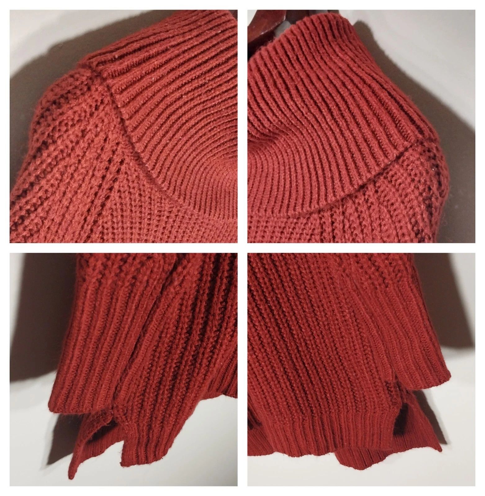 Other A New Day Sweater Tunic Red Cable Knit Cowl Academia Size L / US 10 / IT 46 - 4 Thumbnail