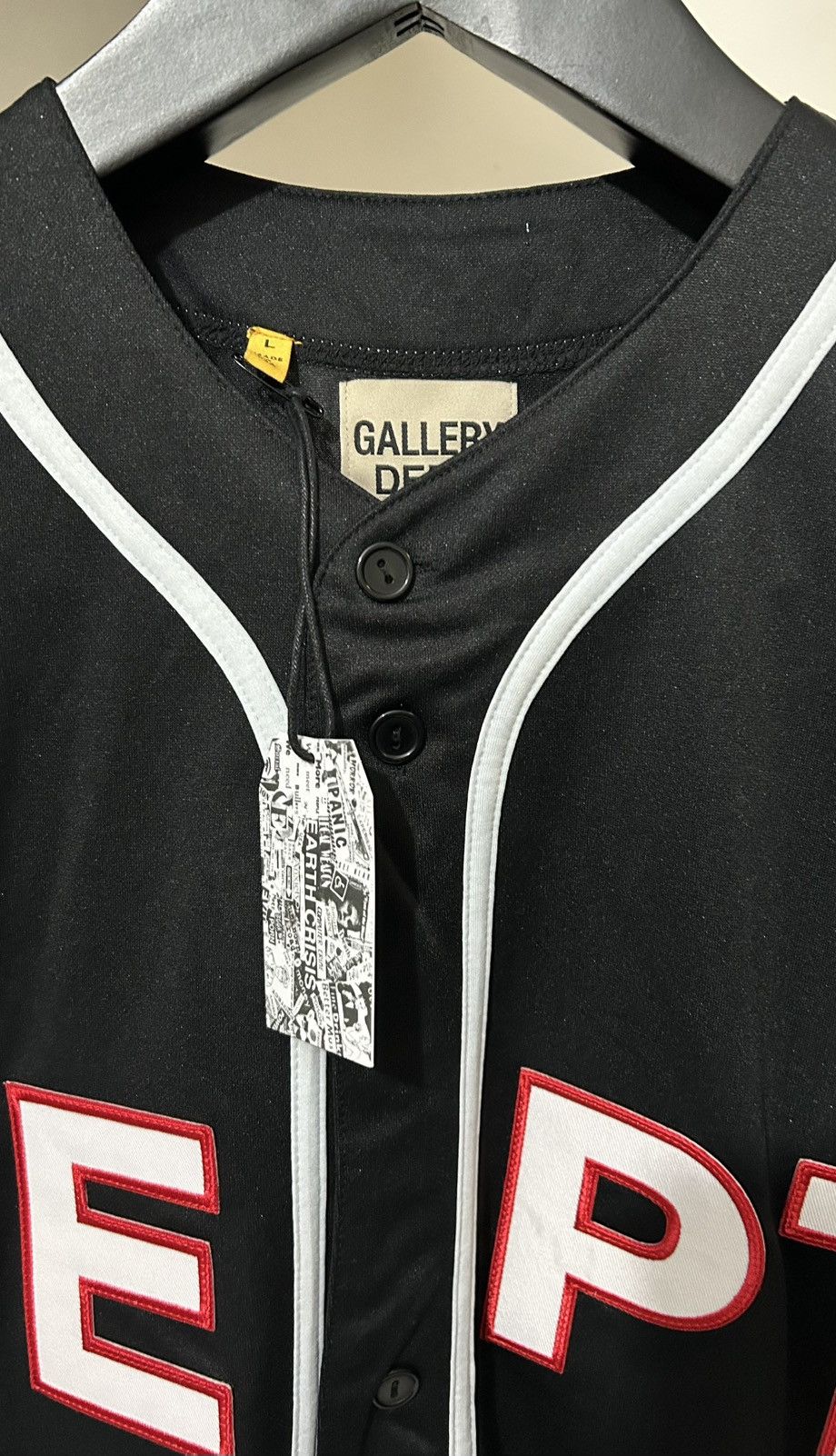 Gallery Dept. Gallery Dept Echo Park Baseball Jersey Black DEPT Large Size US L / EU 52-54 / 3 - 4 Thumbnail
