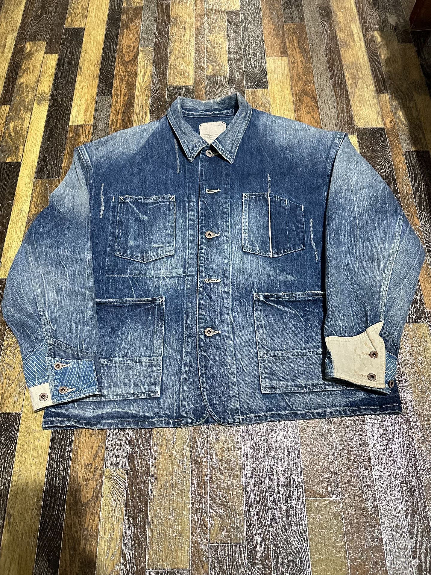 Madness MADNESS 4P Chore Work Denim Jacket Size US S / EU 44-46 / 1 - 1 Thumbnail