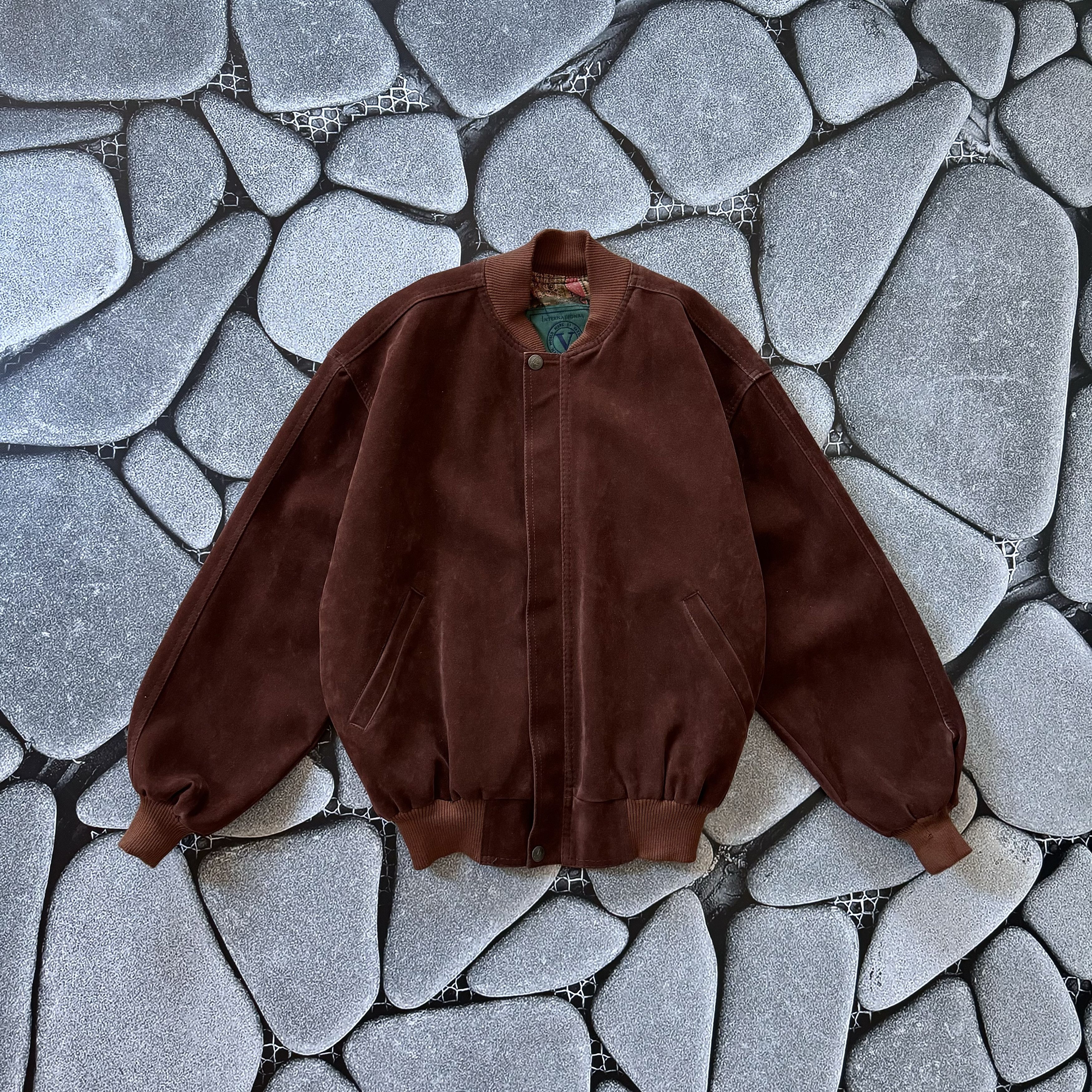 Vintage VINTAGE SUEDE BROWN BOMBER JACKET RETRO COWBOY STYLE Size US M / EU 48-50 / 2 - 1 Thumbnail