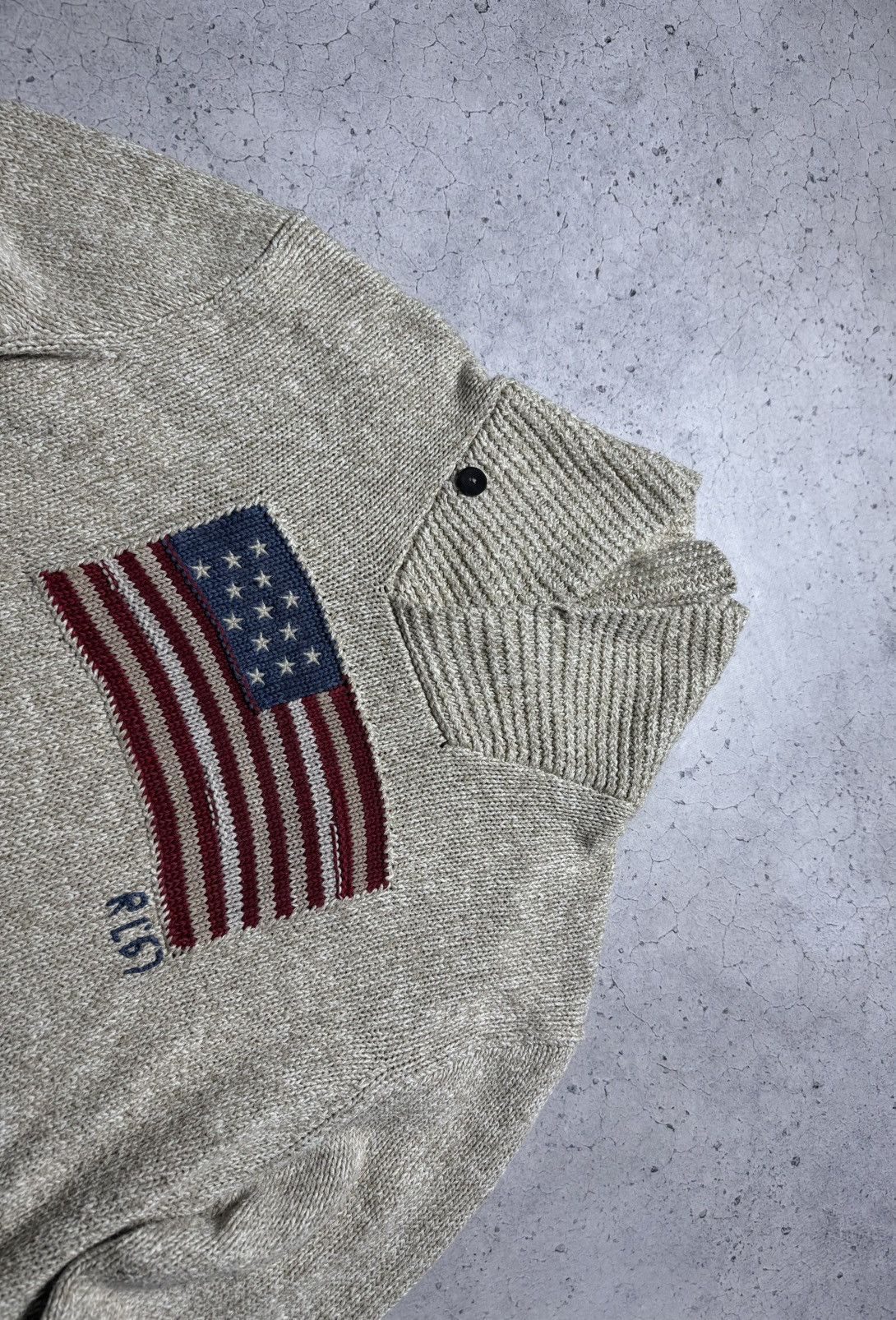 Polo Ralph Lauren Polo Ralph Lauren USA Flag RL-67 Vintage Sweater Big Logo Size US XL / EU 56 / 4 - 5 Thumbnail