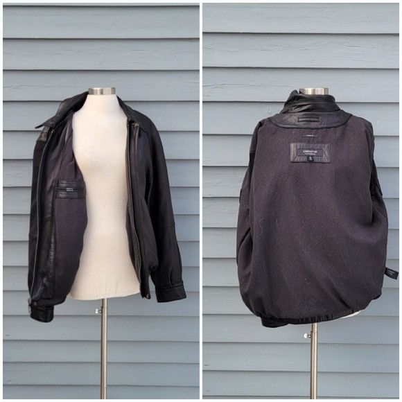 Liz Claiborne Vintage 90s y2k Claiborne Buttery Soft Black Lambskin Leathe Size US L / EU 52-54 / 3 - 2 Thumbnail