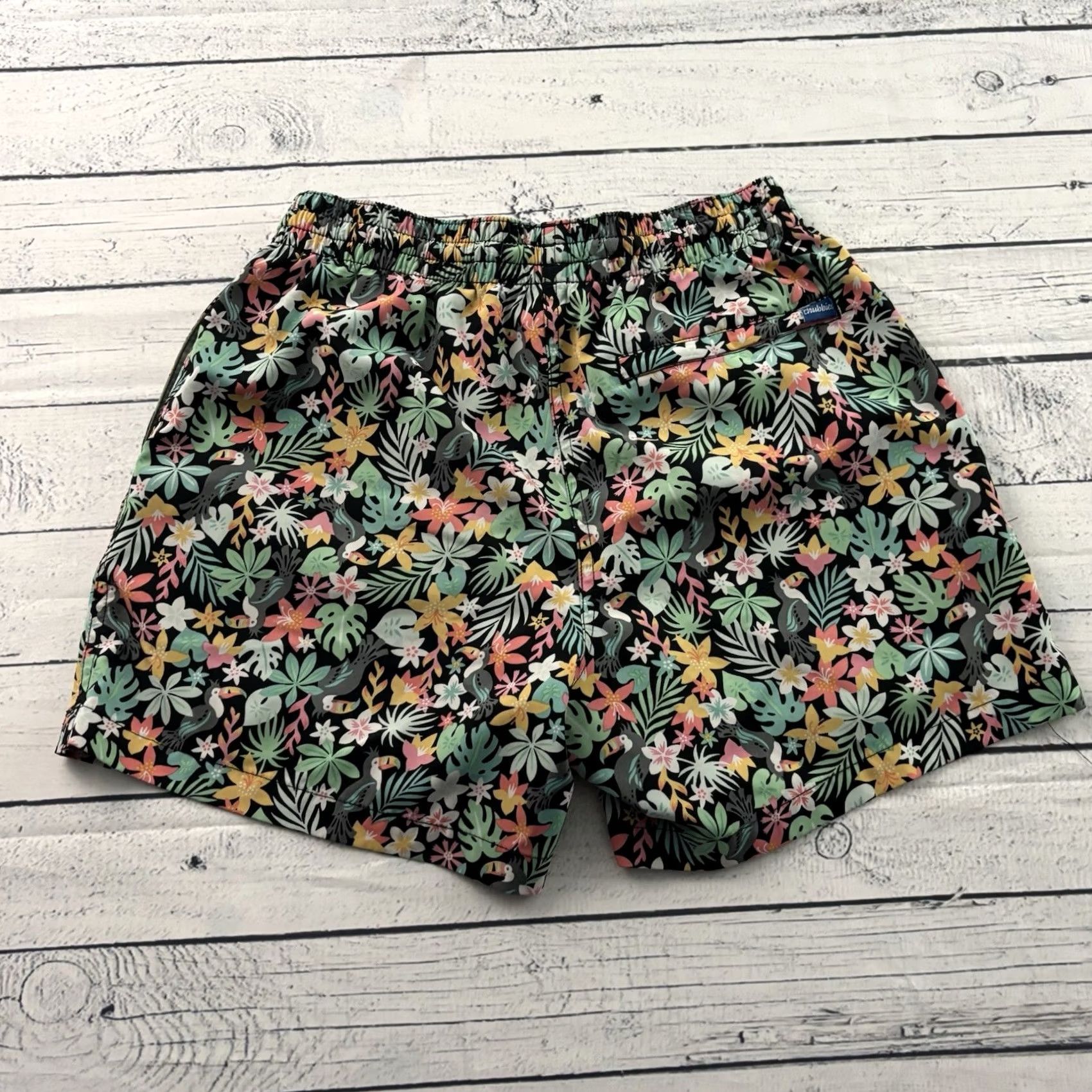 Chubbies Chubbies Trunks Shirt Bottoms Multicolor Lined Floral Tucan 5.5" Small S Men Adult Trunks Mens Floral 90s? Size US 29 - 6 Thumbnail